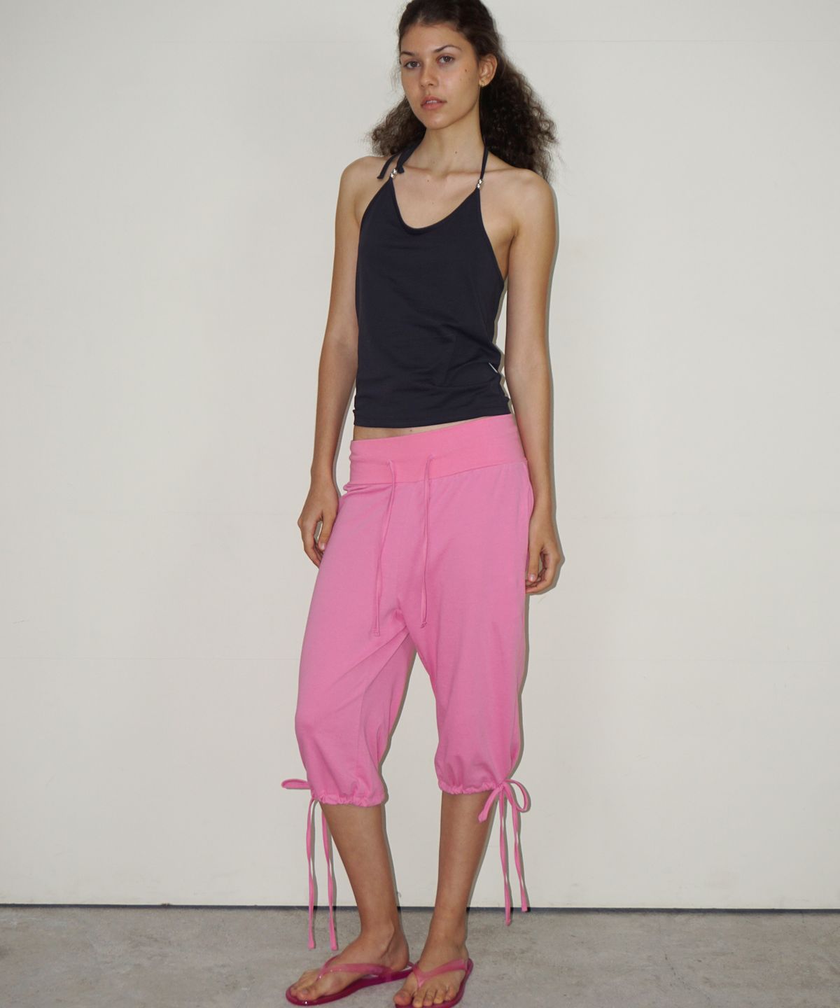 떨스티클럽(THIRSTYCLUB) String capri pants - Pink