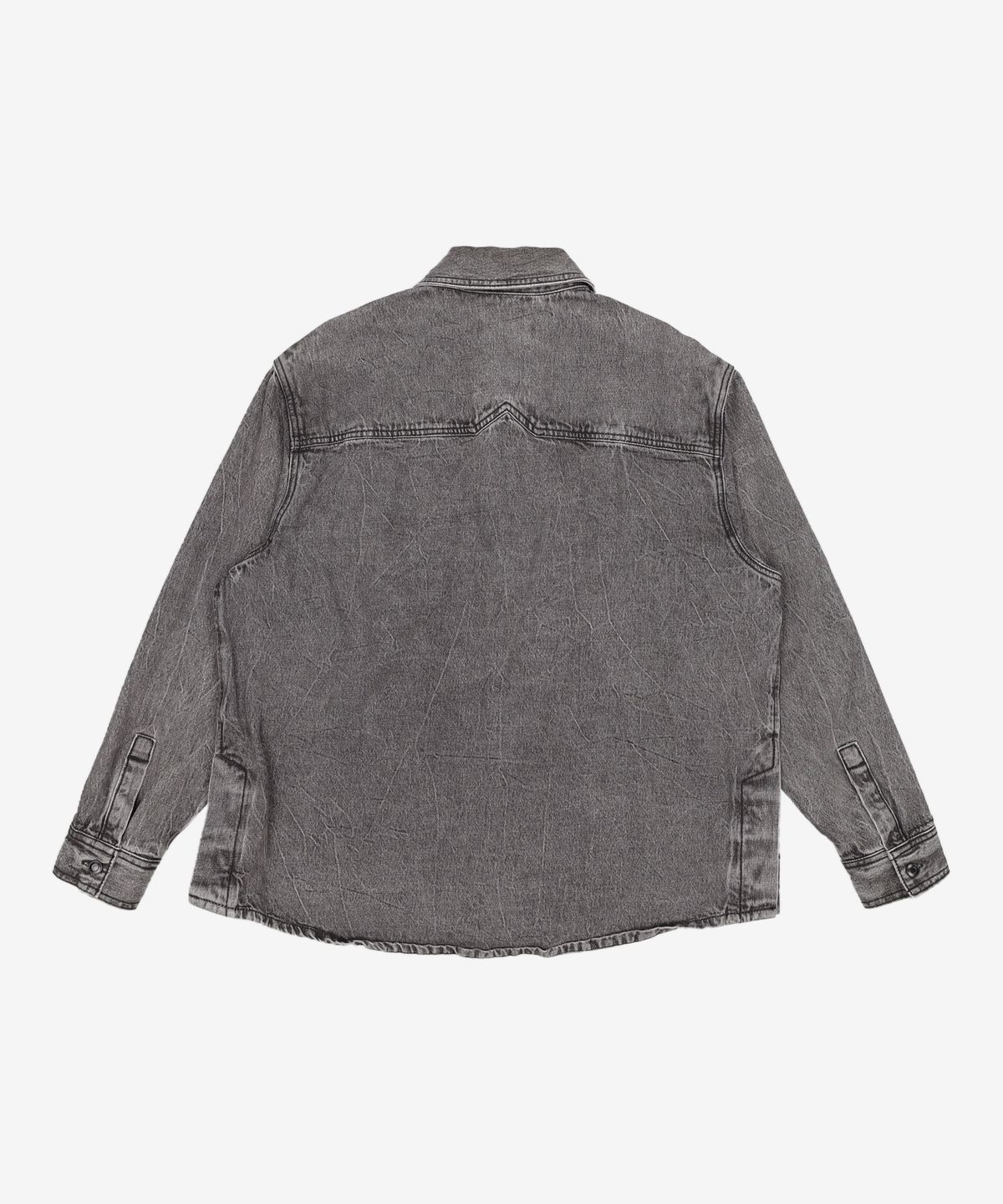 메종미네드(MAISON MINED) DUAL POCKET DENIM SHIRTS BLACK M