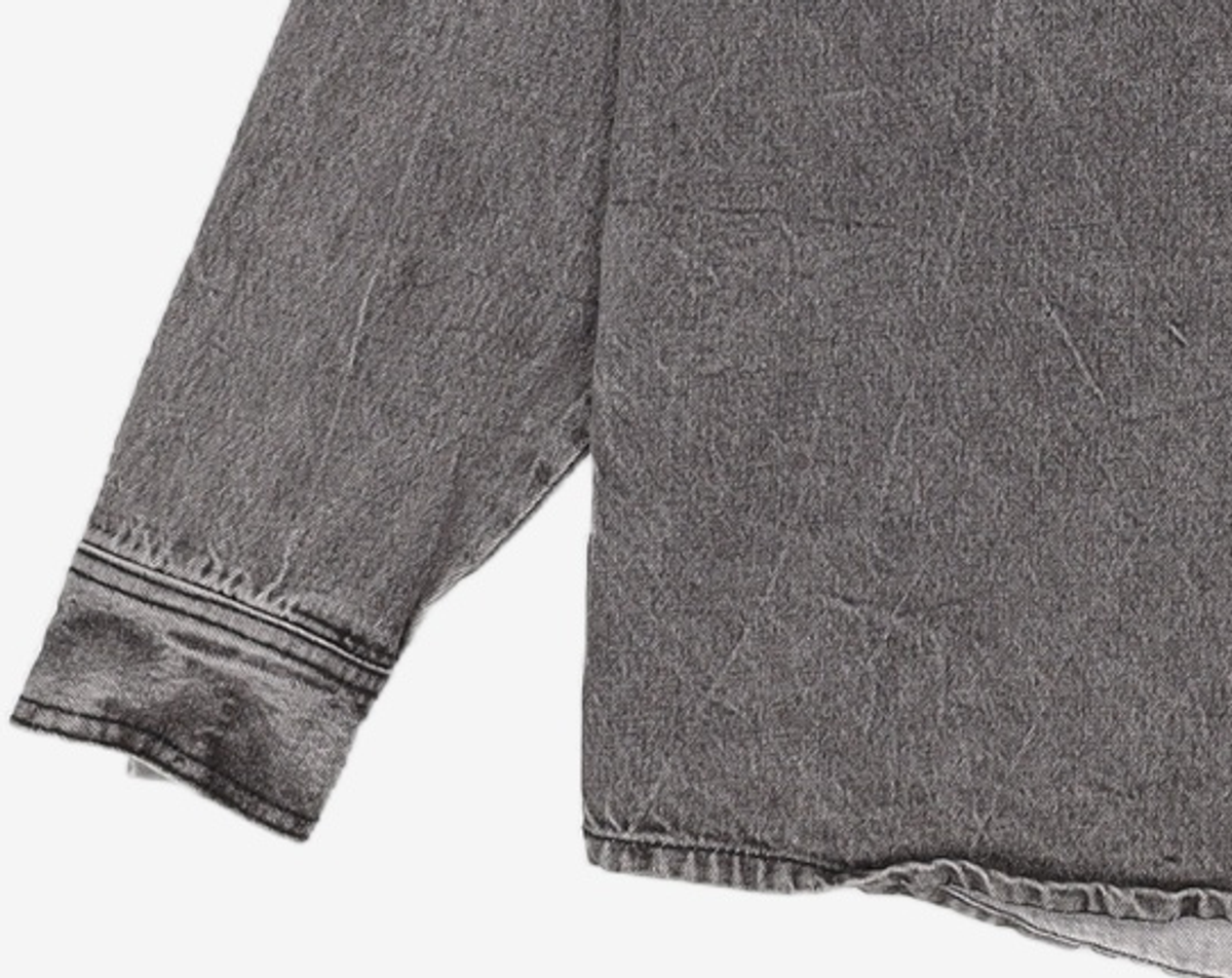 메종미네드(MAISON MINED) DUAL POCKET DENIM SHIRTS BLACK M