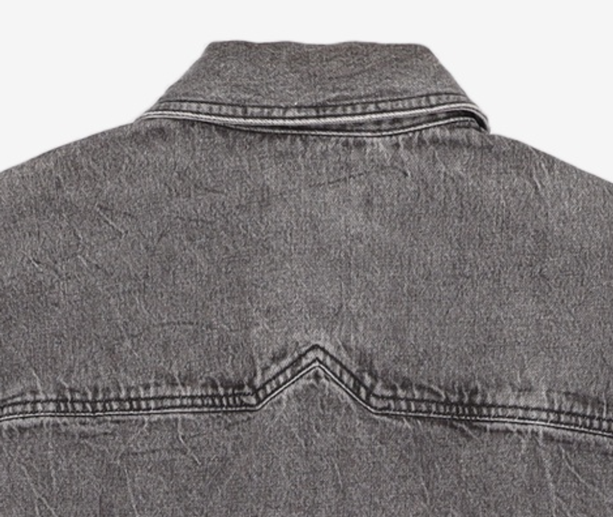 메종미네드(MAISON MINED) DUAL POCKET DENIM SHIRTS BLACK M