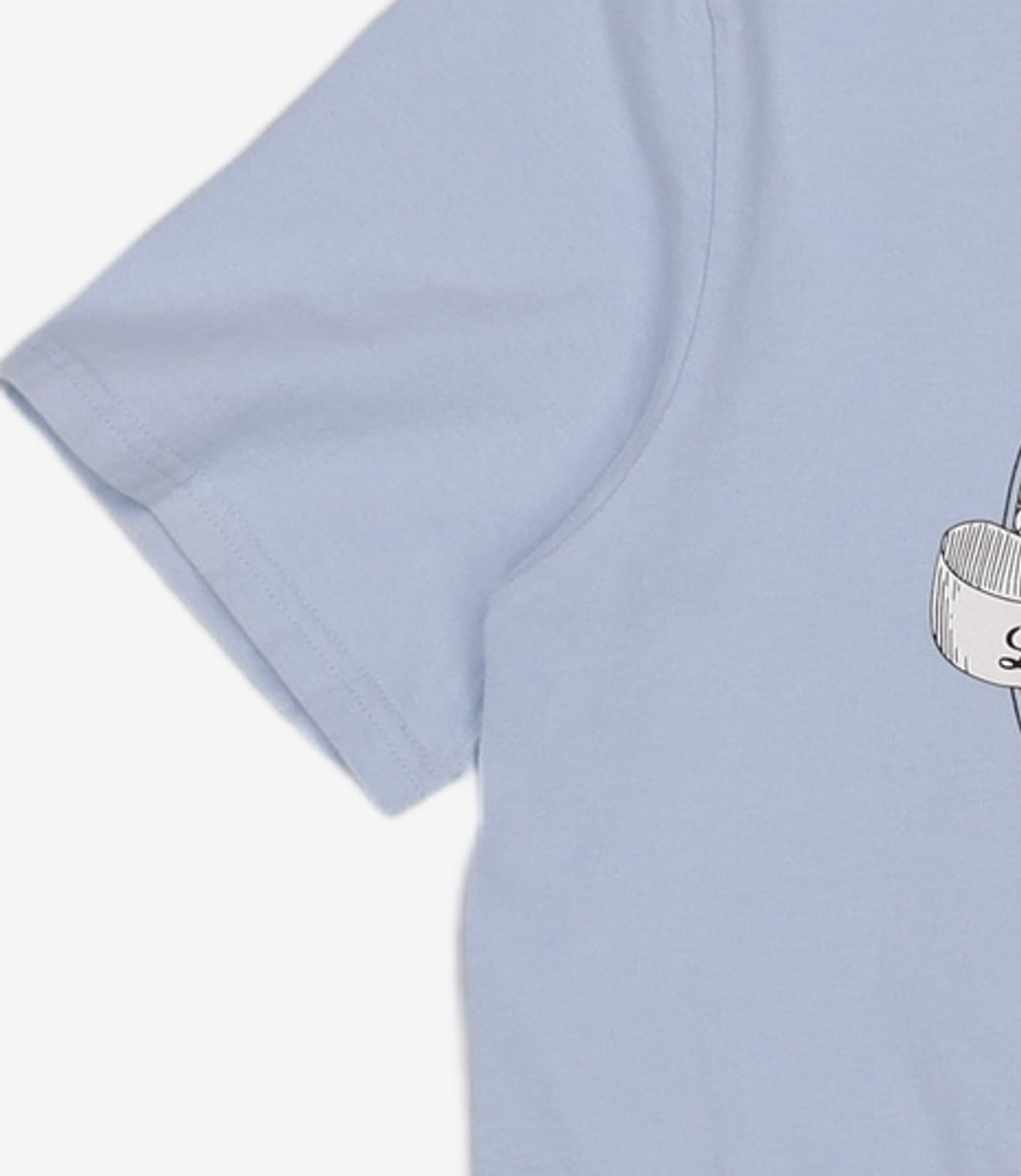 논로컬(NONLOCAL) Lily Print T-shirt - Light Blue FREE
