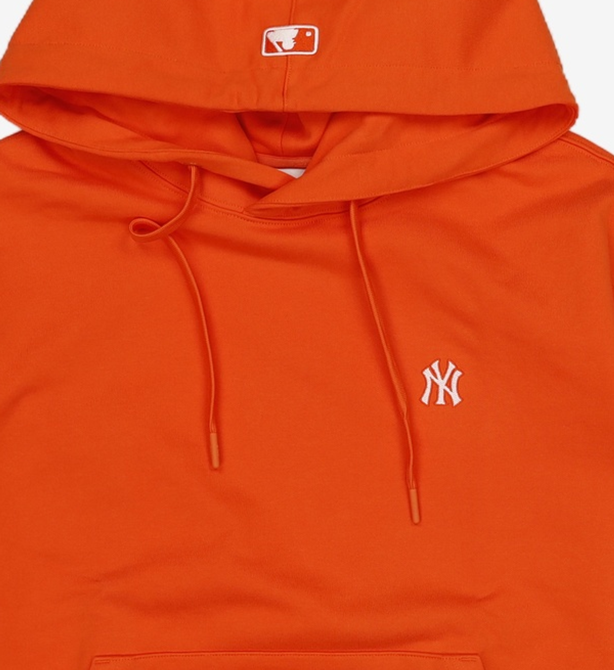 엠엘비(MLB) 베이직 스몰로고 오버핏 후드티 NY (D.Orange) M
