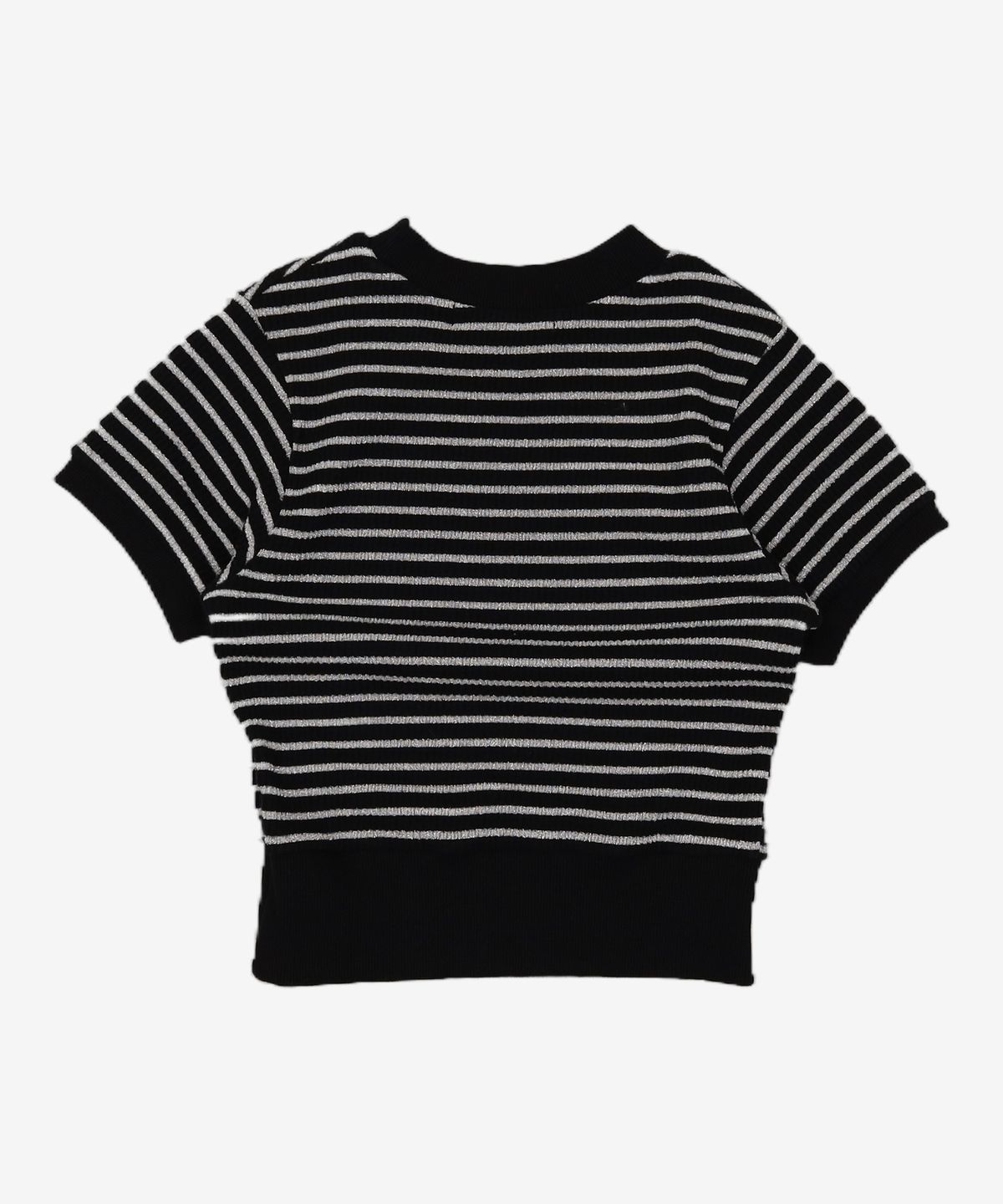큐리티(CURETTY) C GLITTER STRIPE T-SHIRT_BLACK S