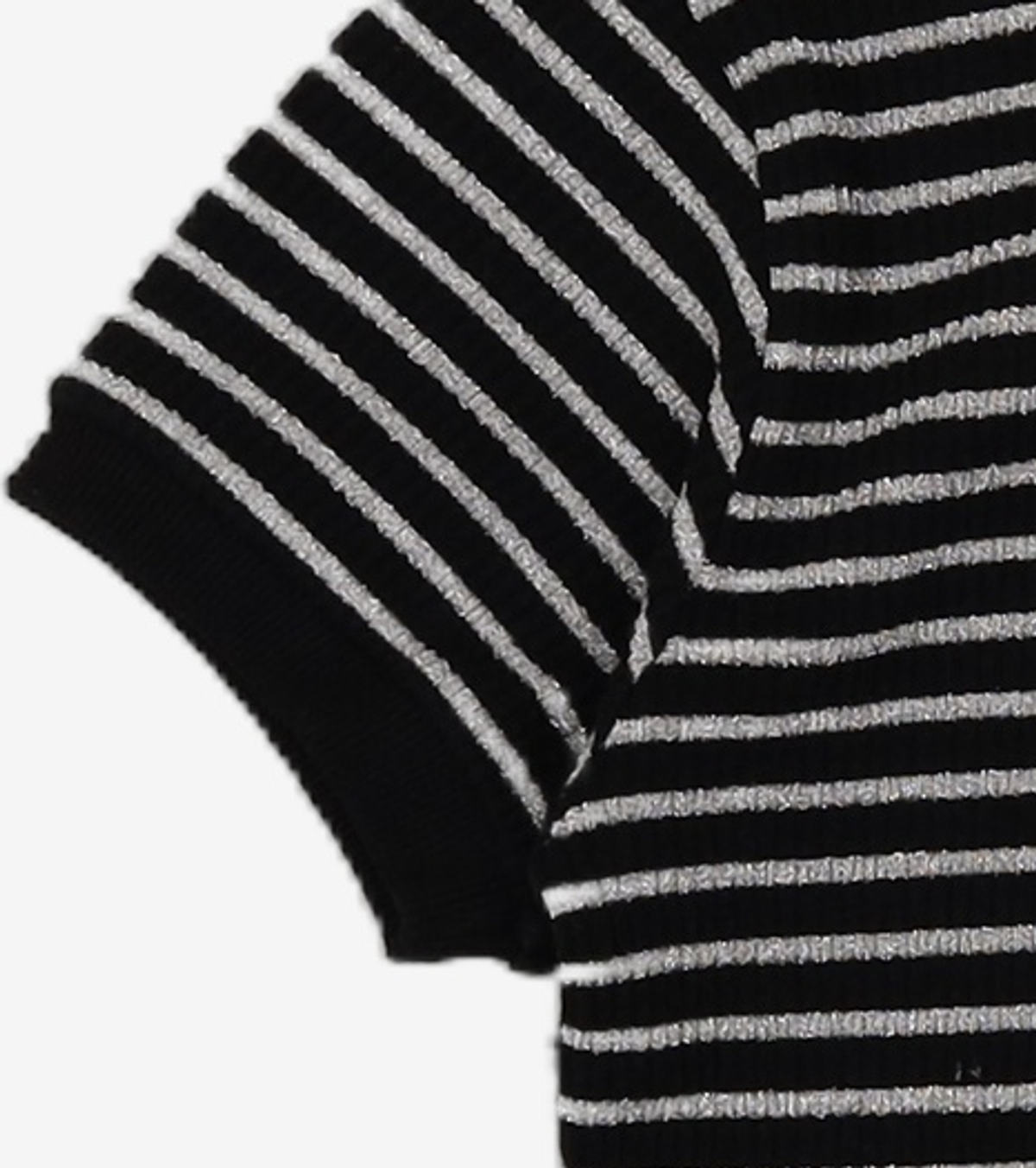 큐리티(CURETTY) C GLITTER STRIPE T-SHIRT_BLACK S