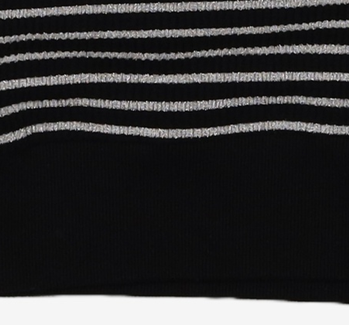 큐리티(CURETTY) C GLITTER STRIPE T-SHIRT_BLACK S