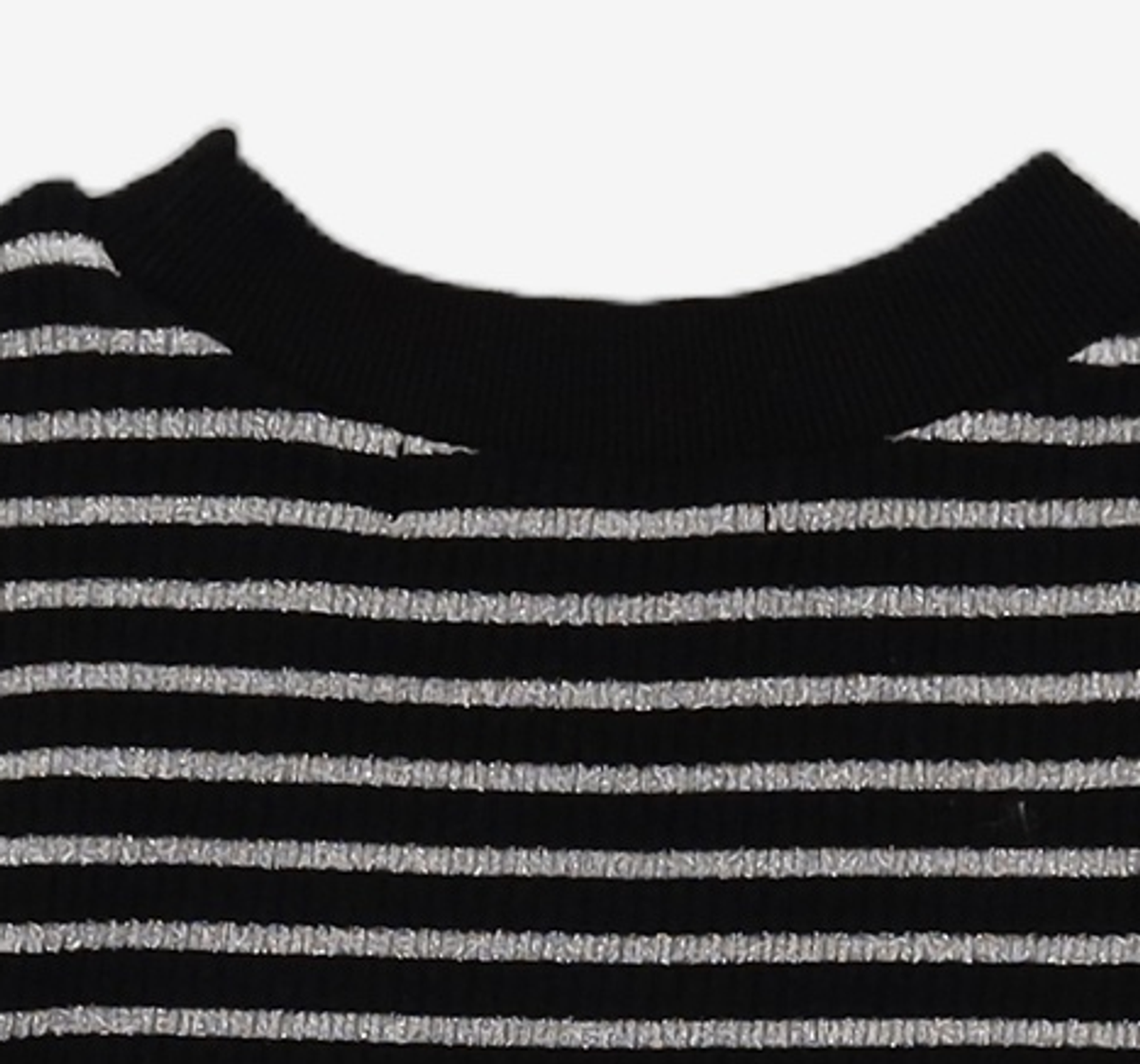 큐리티(CURETTY) C GLITTER STRIPE T-SHIRT_BLACK S