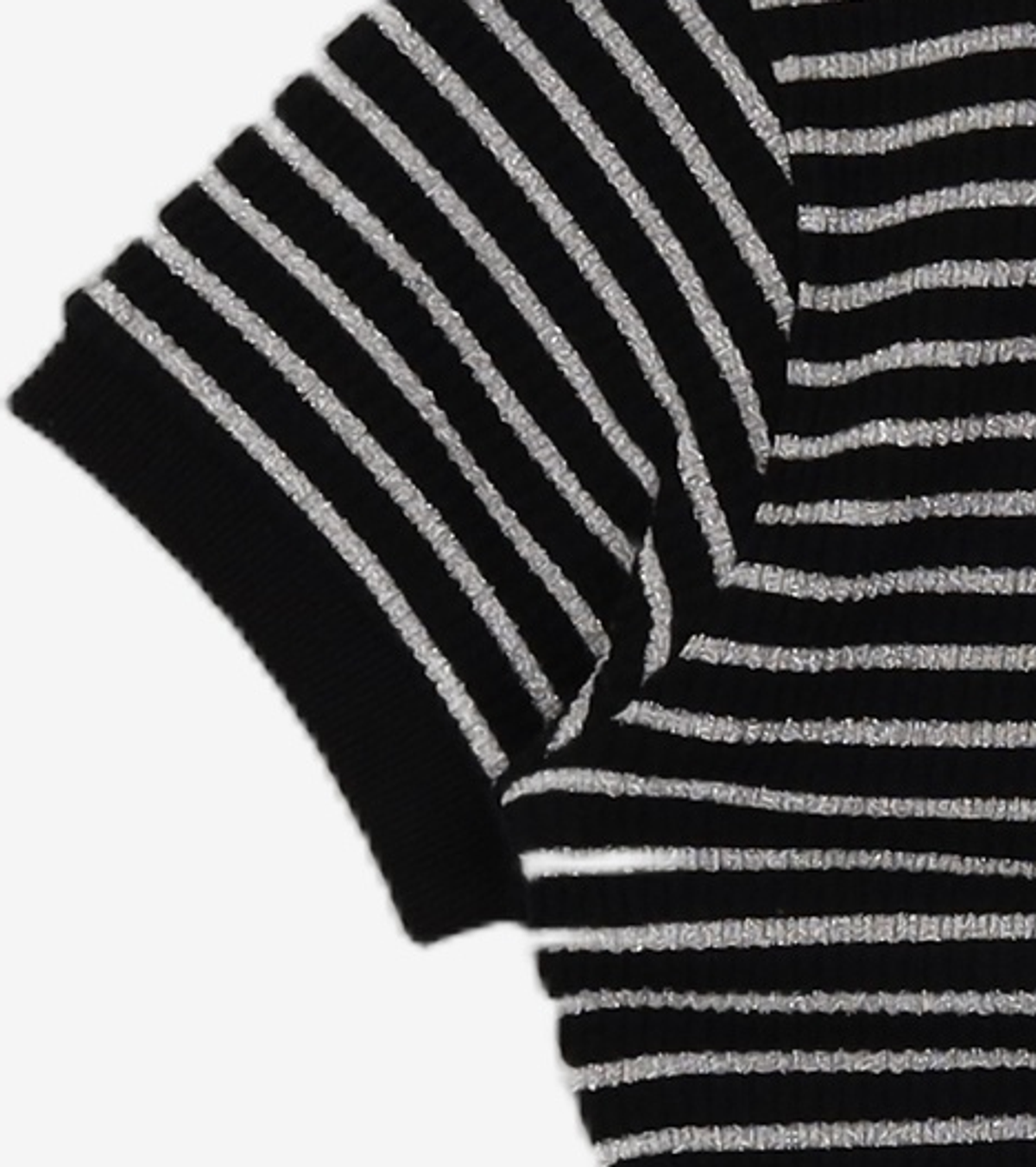 큐리티(CURETTY) C GLITTER STRIPE T-SHIRT_BLACK S