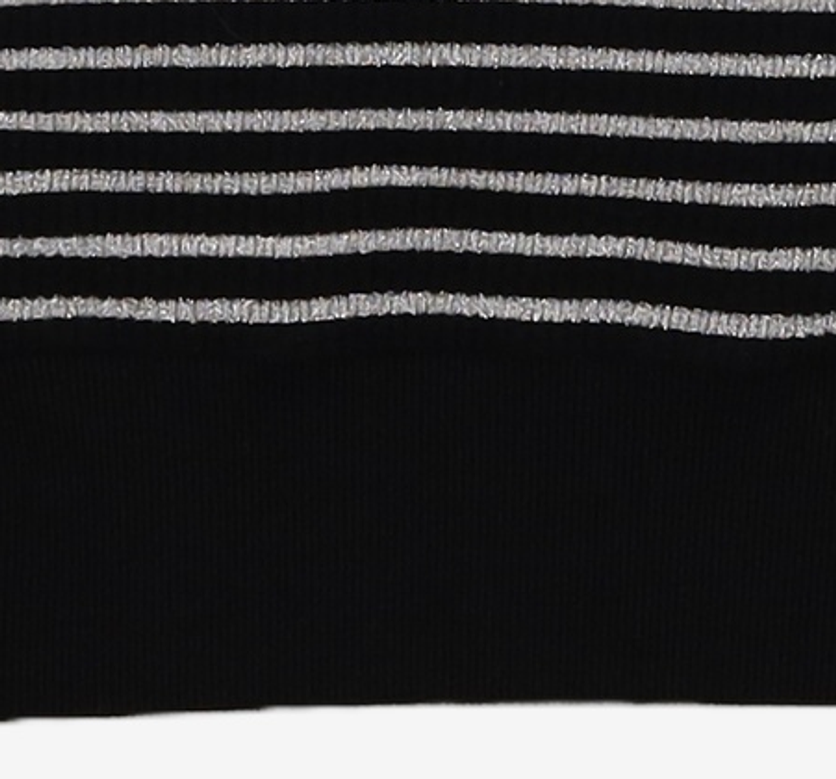 큐리티(CURETTY) C GLITTER STRIPE T-SHIRT_BLACK S