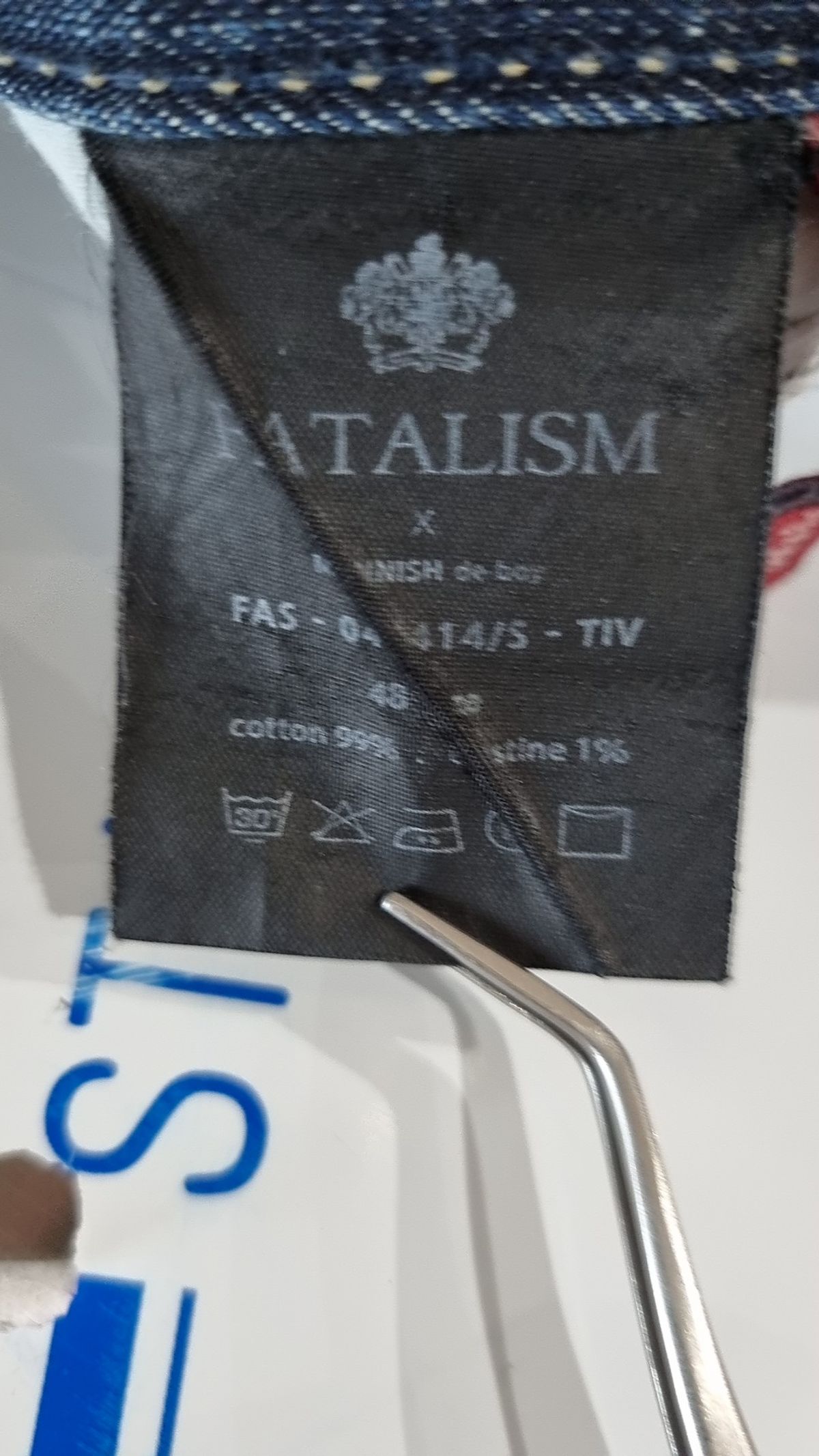 페이탈리즘(FATALISM) 청/데님 팬츠 48