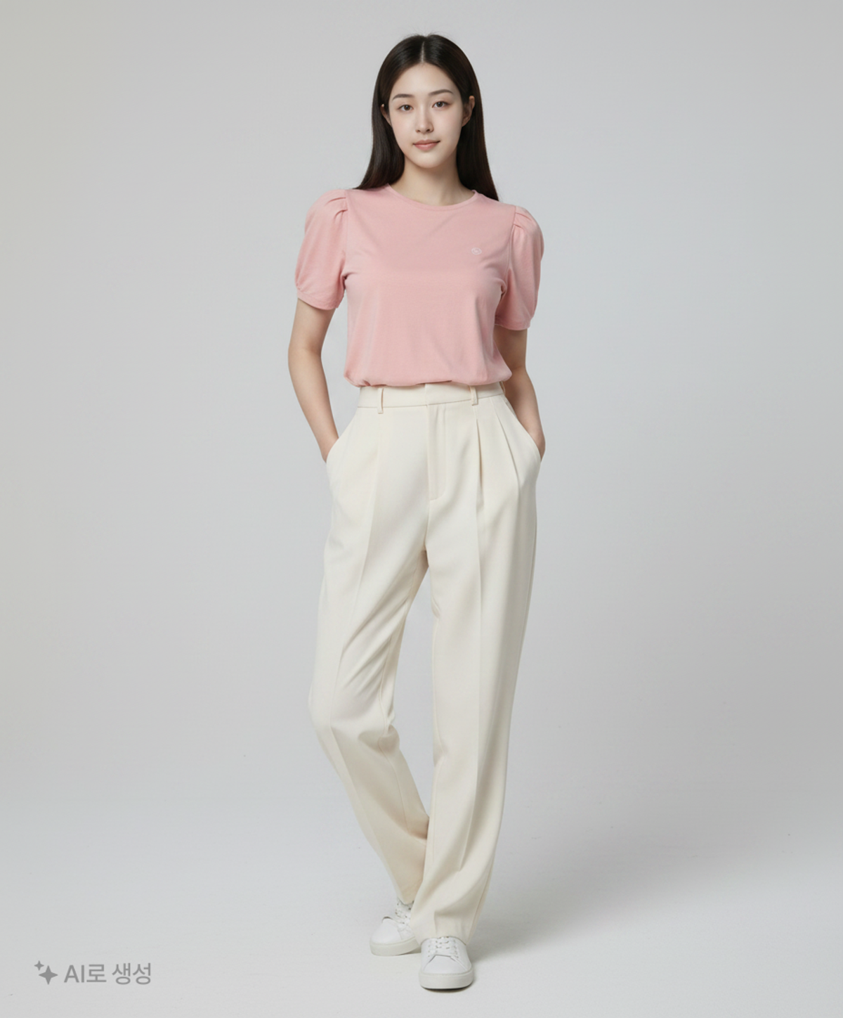 논로컬(NONLOCAL) Volume sleeve Logo T-shirt - Pink FREE