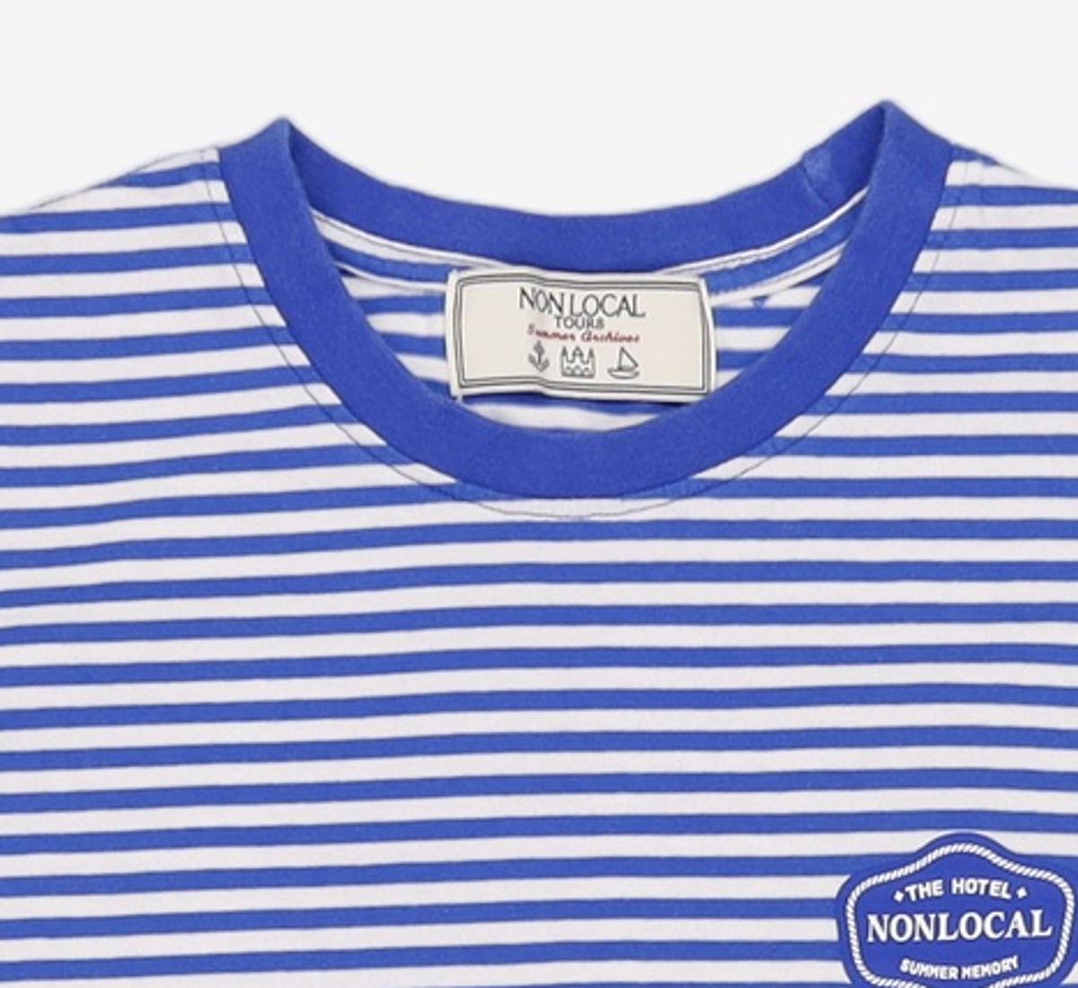 논로컬(NONLOCAL) Yacht Club T-shirt - Blue FREE