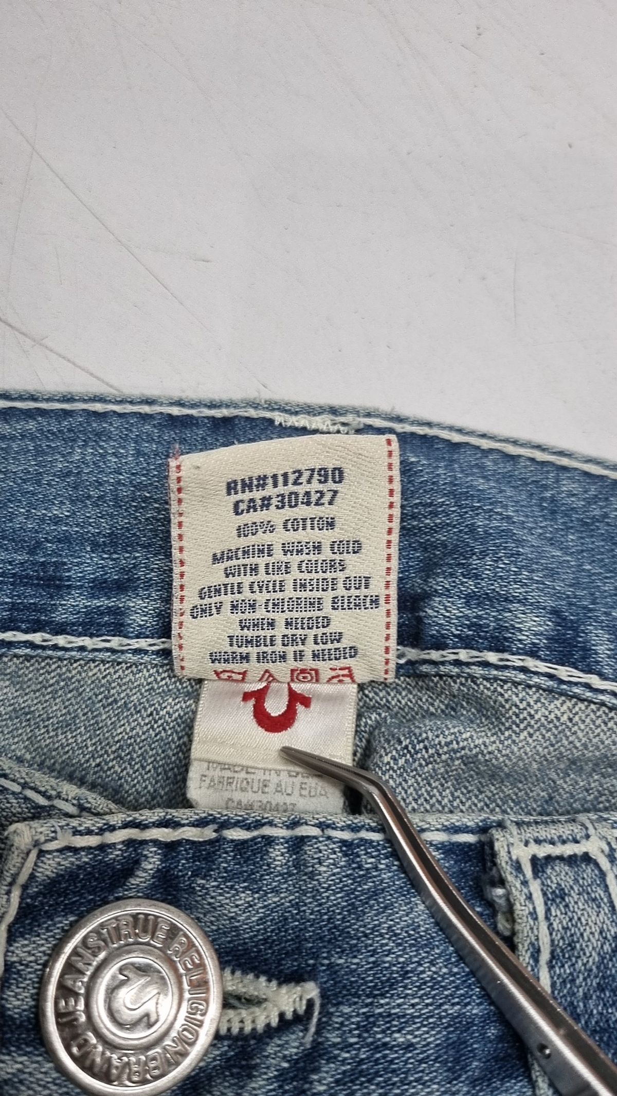 트루릴리젼(TRUERELIGION) 청/데님 팬츠 38