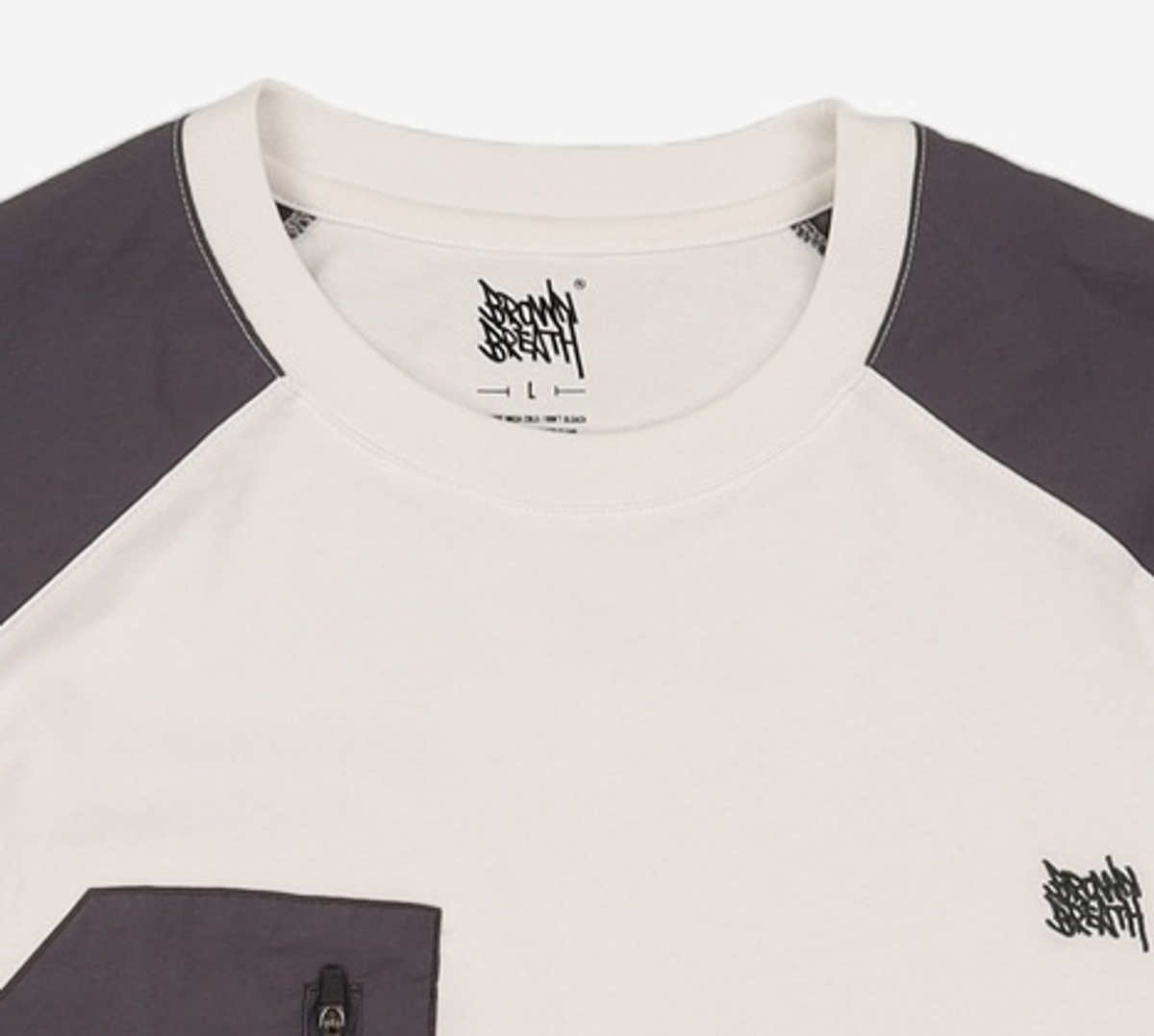 브라운브레스(BROWNBREATH) TAG COMBI TEE - WHITE L
