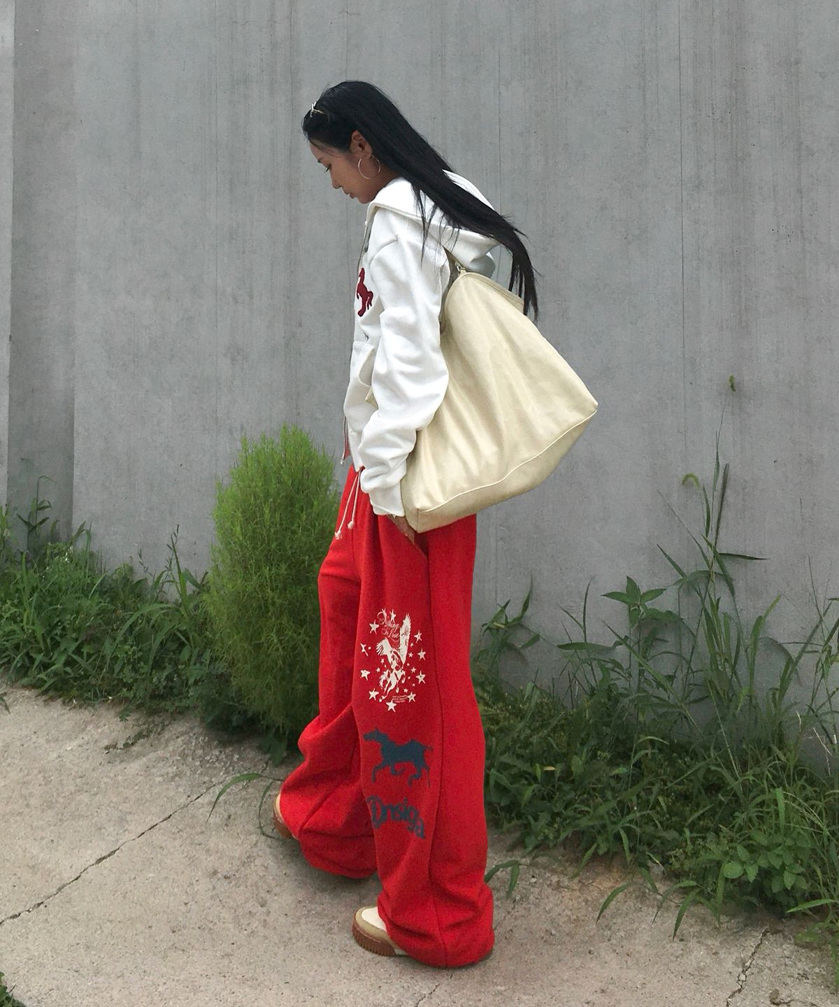 노디(NODI) 로얄 레거시 스웻 팬츠 레드