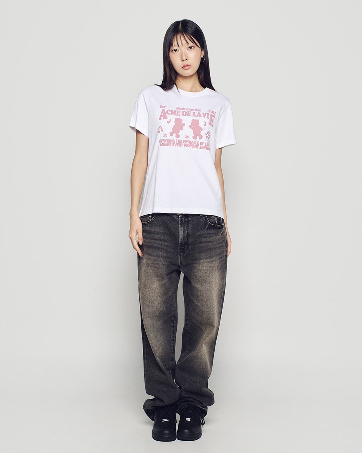 아크메드라비(ACME DE LA VIE) WOMAN AC BEAR PLAY SHORT SLEEVE T-SHIRT