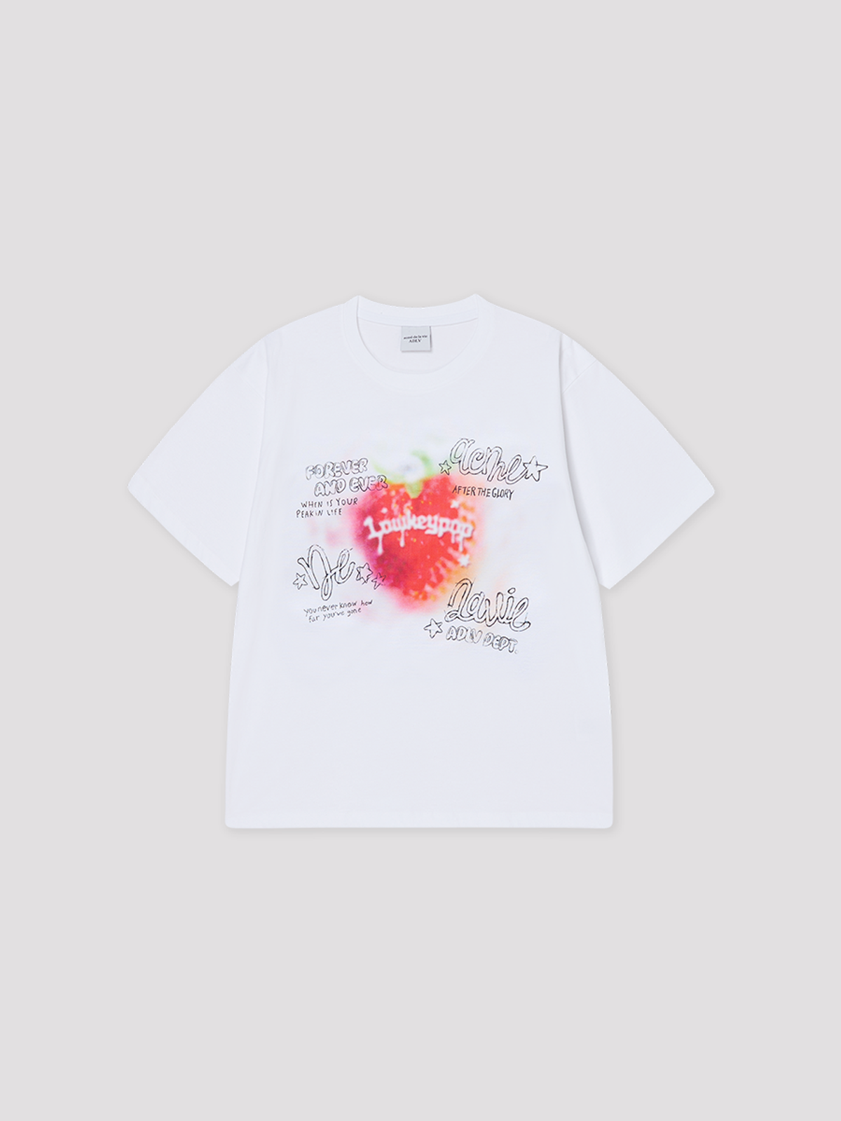 아크메드라비(ACME DE LA VIE) BLUR EFFECT STRAWBERRY SHORT SLEEVE T-SHIRT