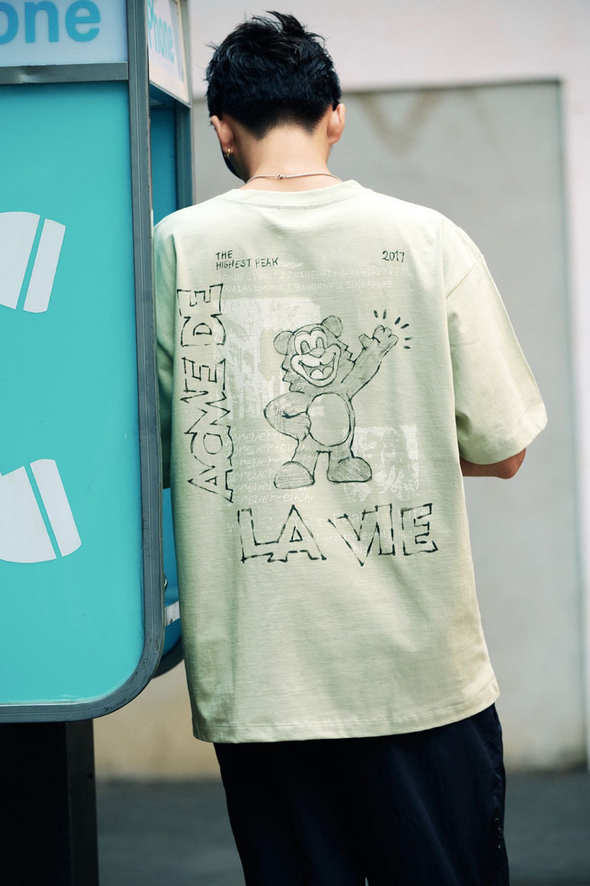 아크메드라비(ACME DE LA VIE) HELLO AC BEAR SHORT SLEEVE T-SHIRT