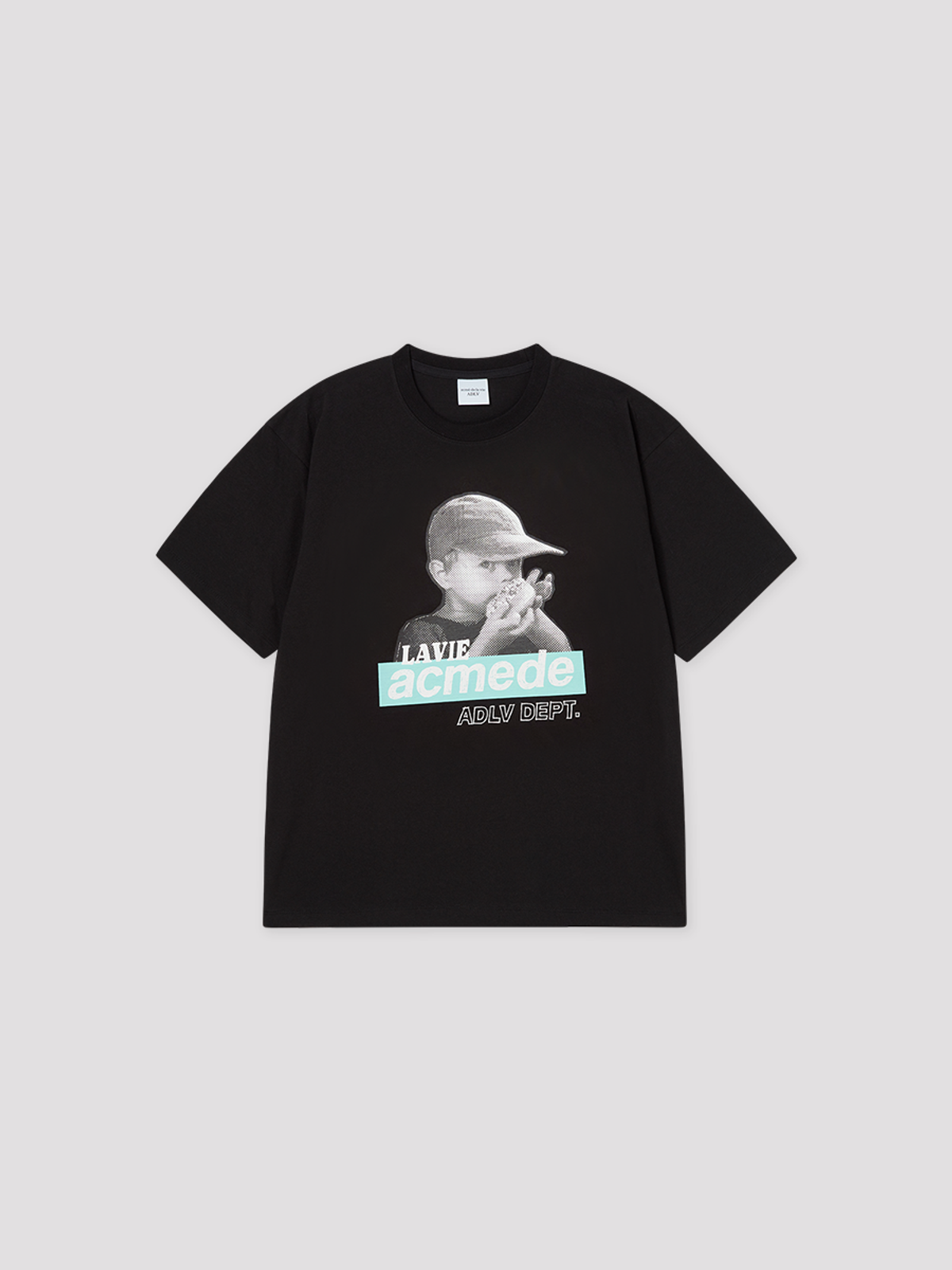 아크메드라비(ACME DE LA VIE) HALFTONE BOX CAP BOY SHORT SLEEVE T-SHIRT