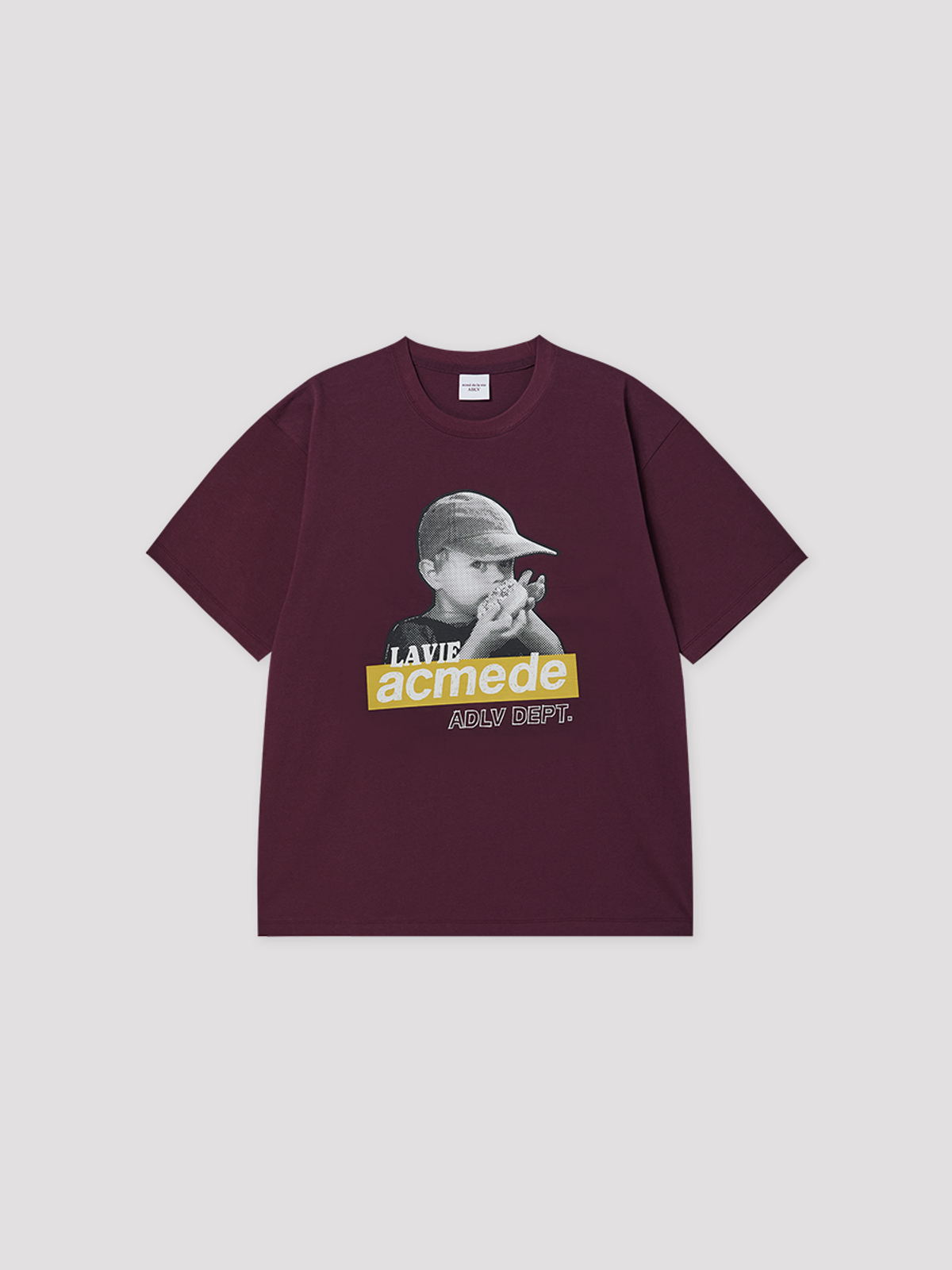 아크메드라비(ACME DE LA VIE) HALFTONE BOX CAP BOY SHORT SLEEVE T-SHIRT