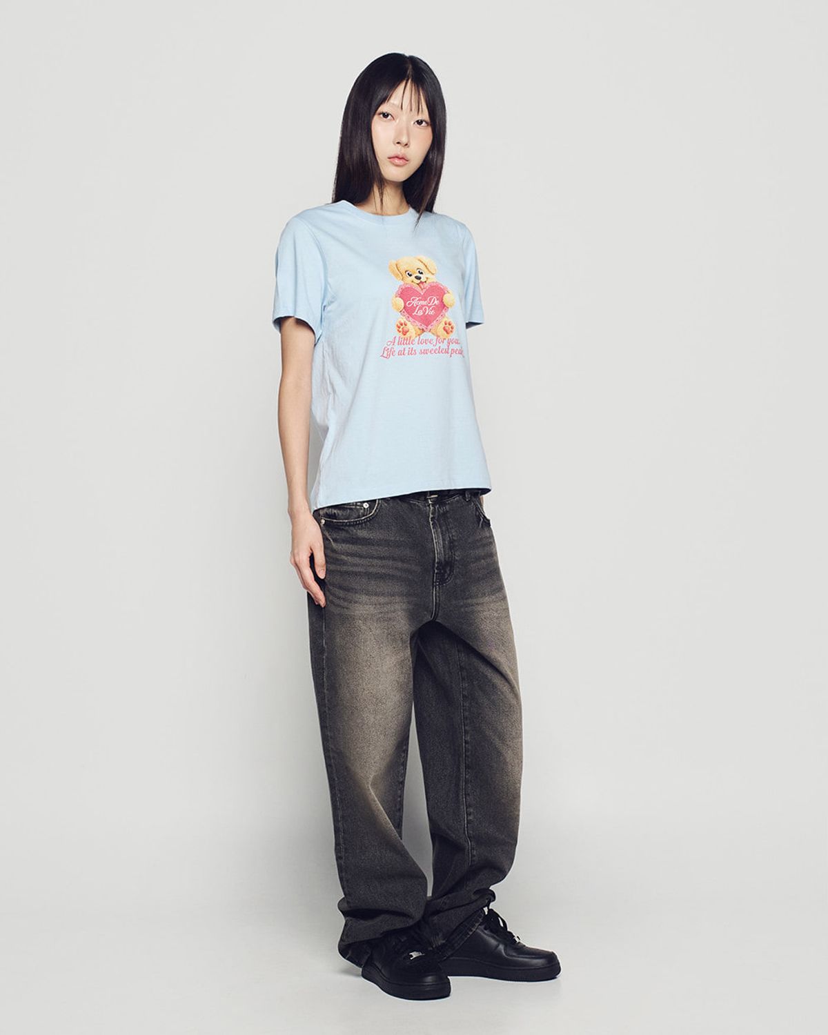 아크메드라비(ACME DE LA VIE) WOMAN HAPPY PUPPY SHORT SLEEVE T-SHIRT