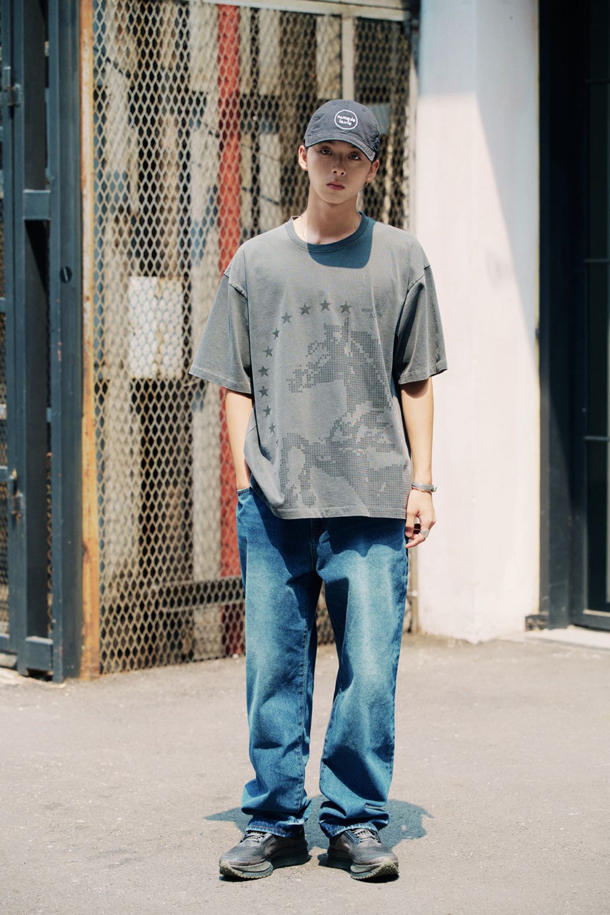 아크메드라비(ACME DE LA VIE) STAR HORSE PIGMENT SHORT SLEEVE T-SHIRT