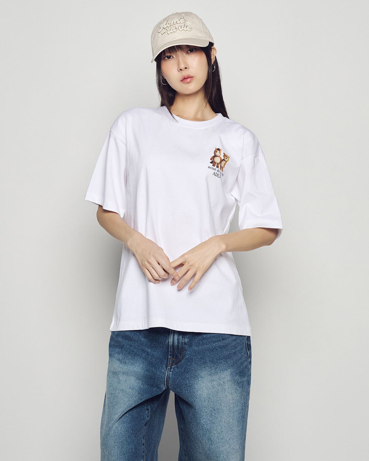 아크메드라비(ACME DE LA VIE) ADLV BEAR & HORSE FRIENDS SHORT SLEEVE T-SHIRT