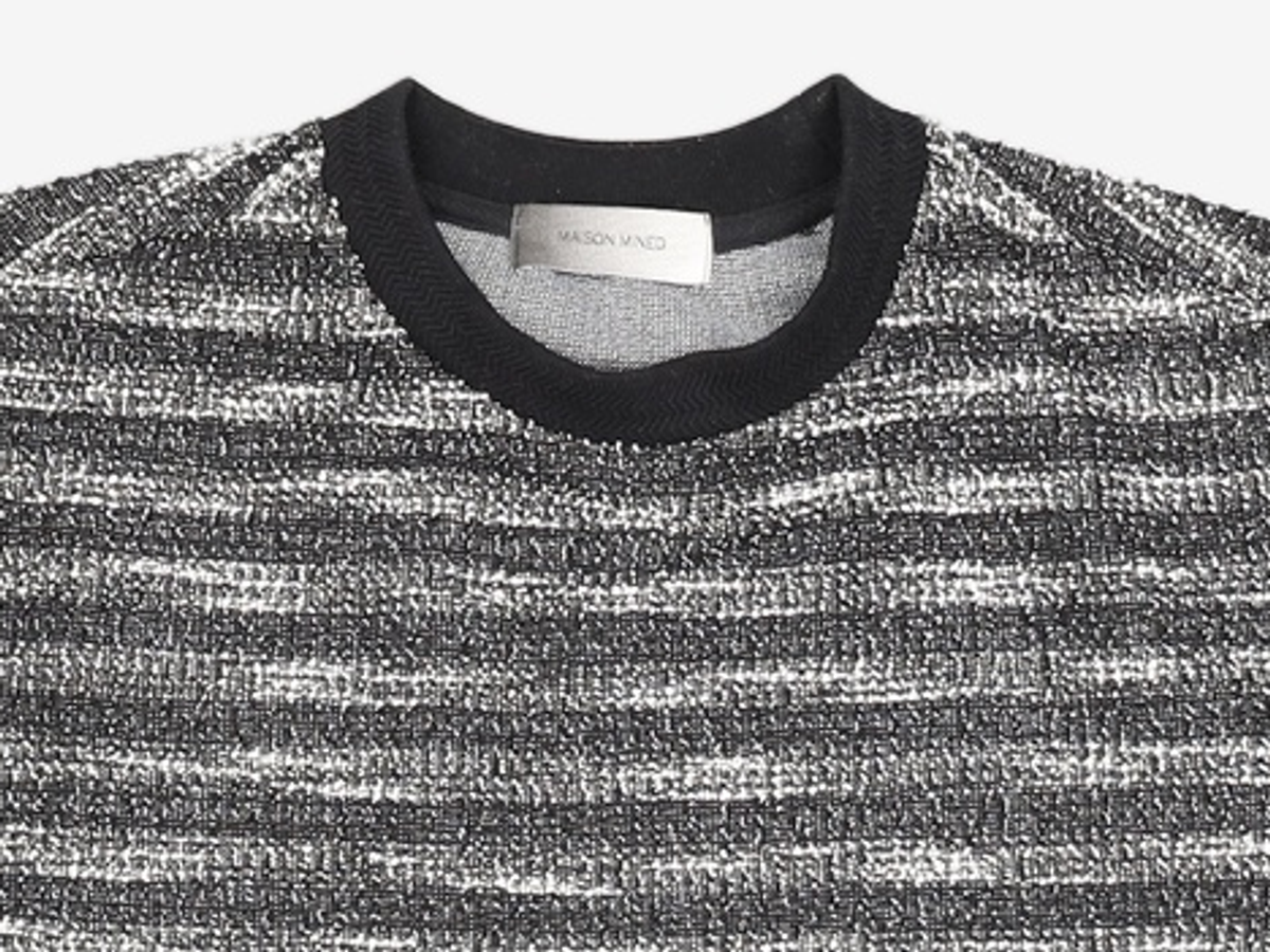 메종미네드(MAISON MINED) MIXED BOUCLE KNIT LONG SLEEVE BLACK M
