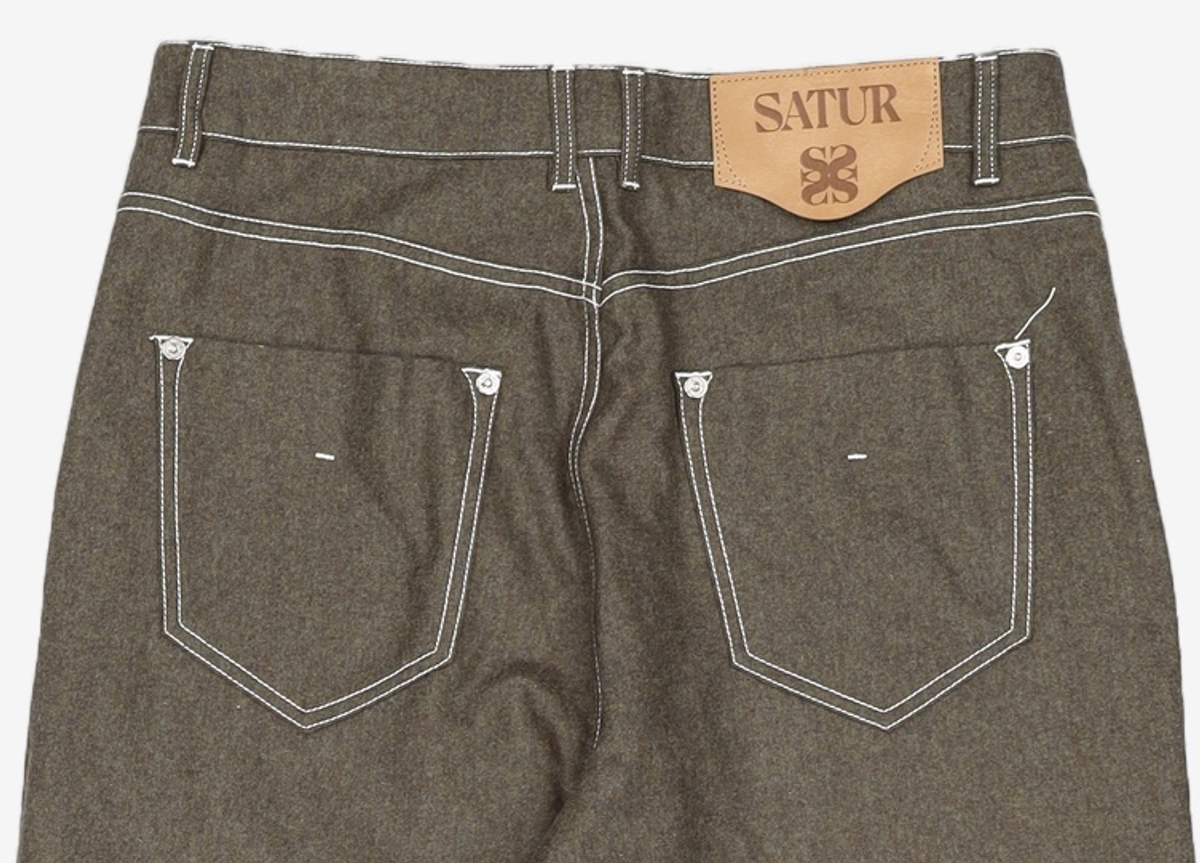세터(SATUR) 클래식 울 블렌드 팬츠 더스티 카키 M