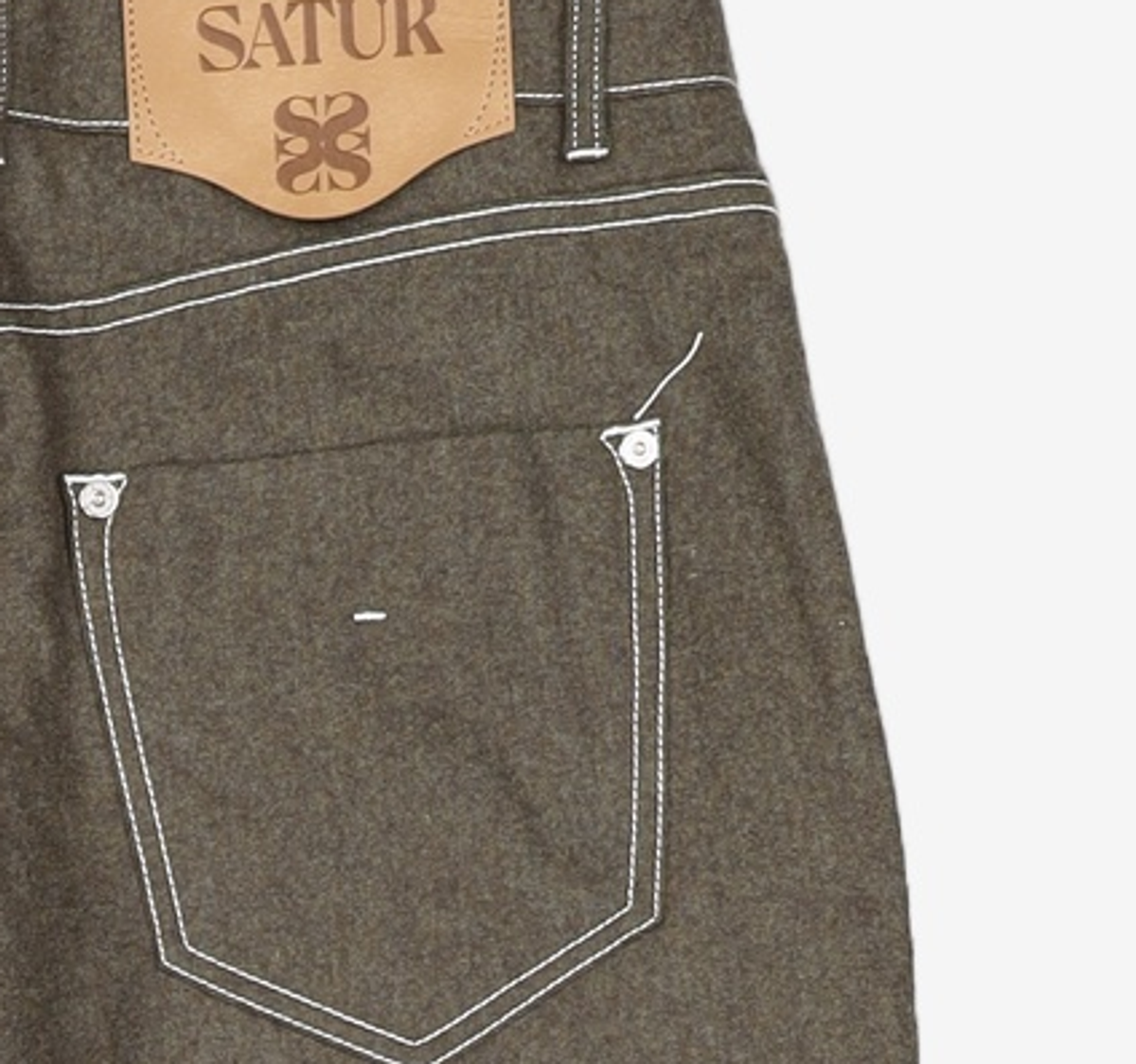 세터(SATUR) 클래식 울 블렌드 팬츠 더스티 카키 M