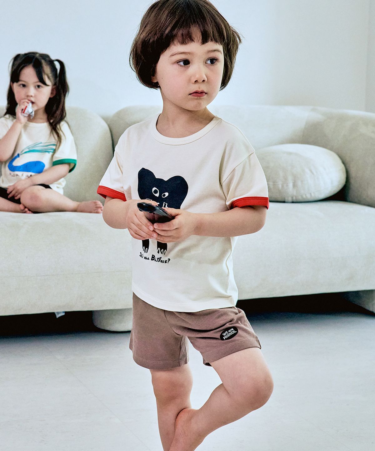 호아따따(HOATATAU) 코끼리모달 반팔셋업
