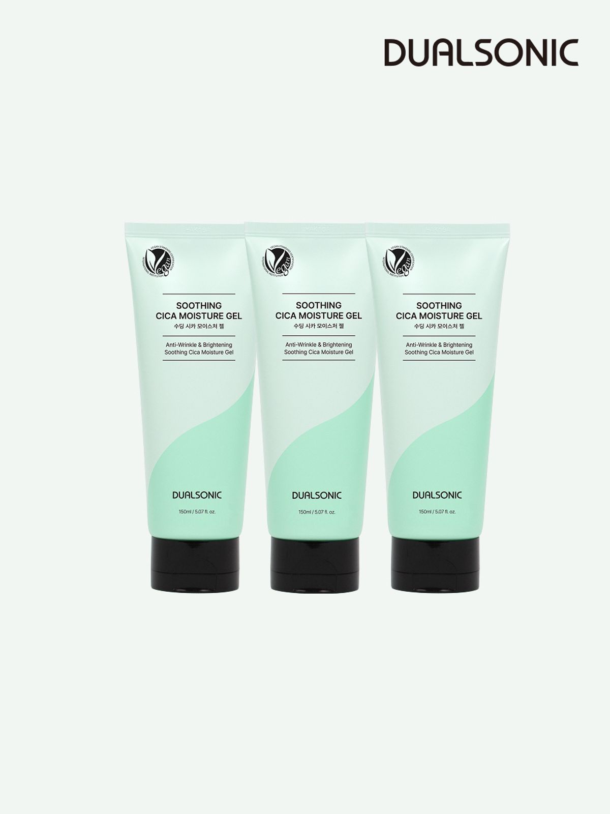 듀얼소닉(DUALSONIC) 진정보습장벽케어 수딩 시카 모이스처 젤 150ml, 3개