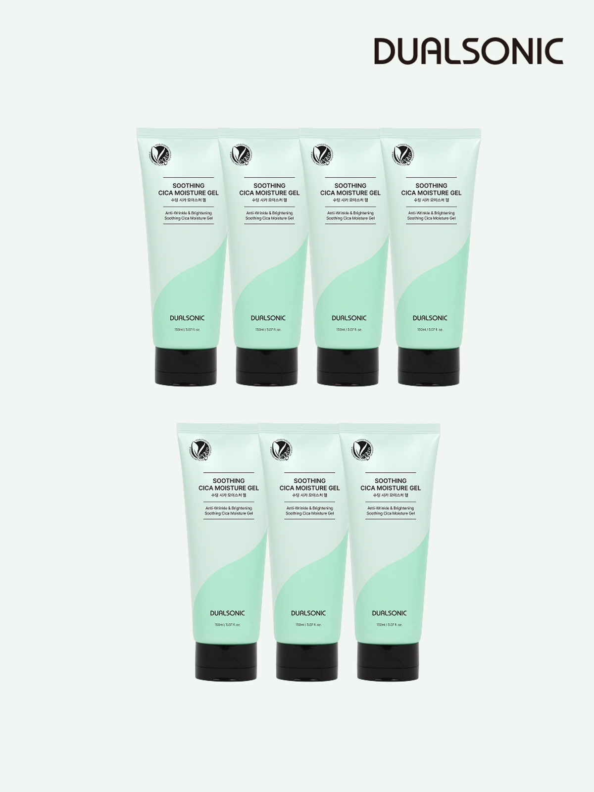 듀얼소닉(DUALSONIC) 진정보습장벽케어 수딩 시카 모이스처 젤 150ml, 7개
