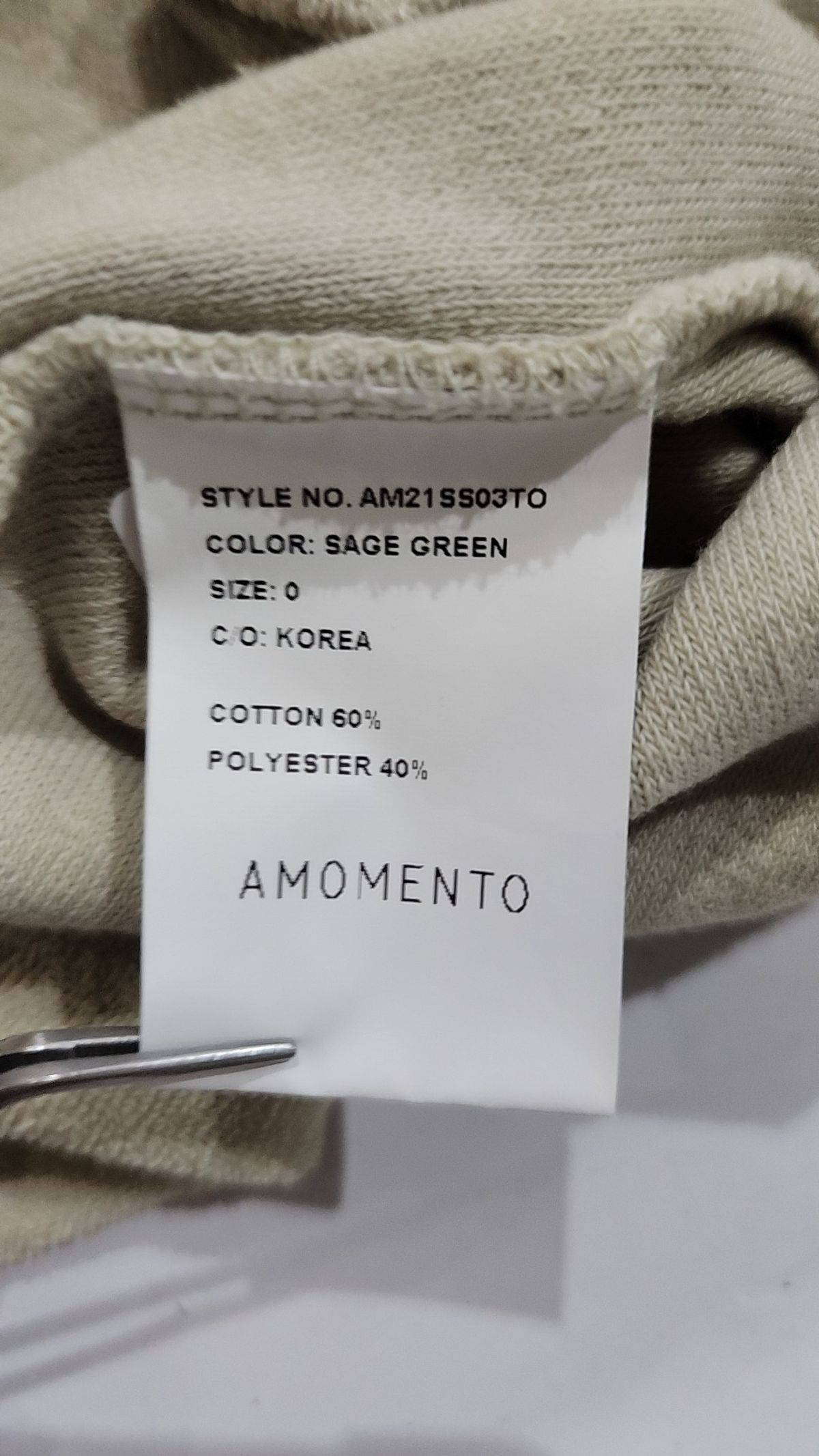 아모멘토(AMOMENTO) TERRY CROP TOP (2COLORS) 0