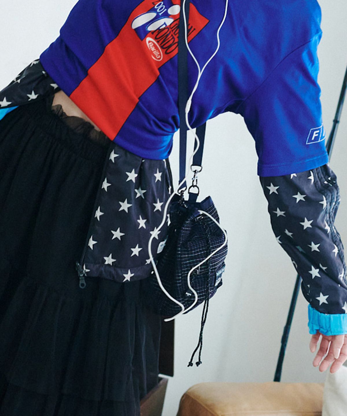 락피쉬웨더웨어(ROCKFISH WEATHERWEAR) CHECK DRAWSTRING MINI BAG - 2 colors