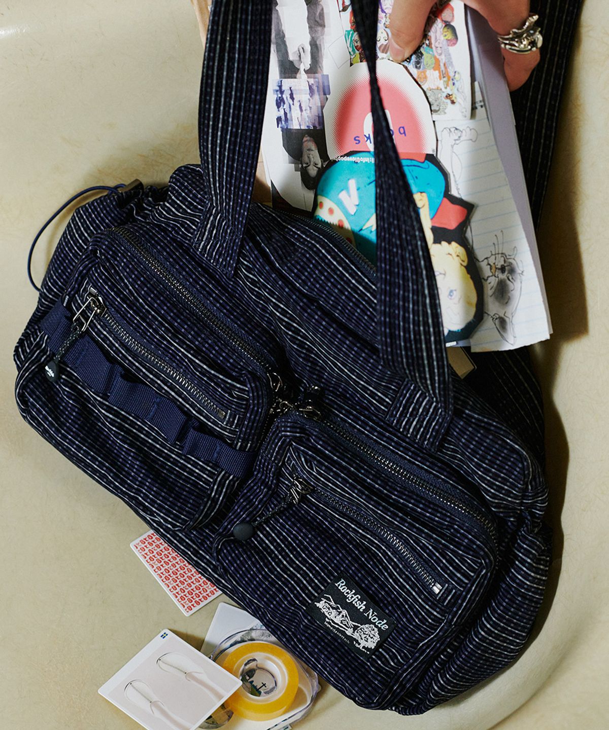 락피쉬웨더웨어(ROCKFISH WEATHERWEAR) CHECK BOWLING BAG - 2 colors