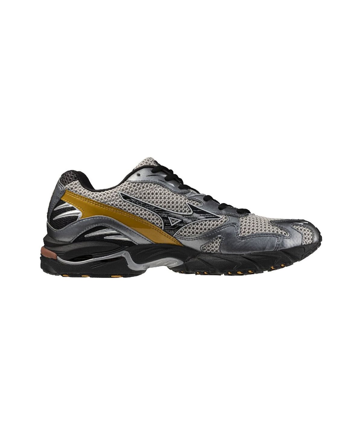 미즈노(MIZUNO) (공용) 웨이브 라이더 10 - 하버 미스트:블랙:하비스트 골드 / D1GA261D01