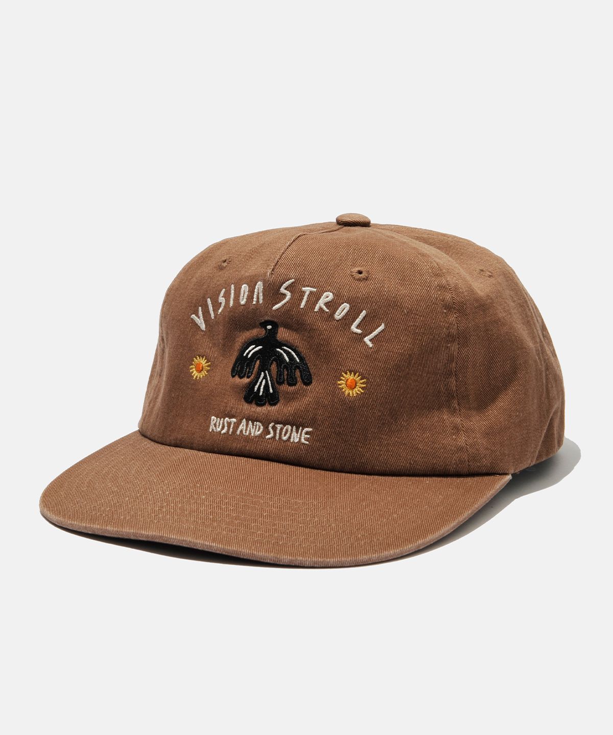 러스트앤스톤(RUSTANDSTONE) Rustandstone X visionstroll Bird Logo Cap Brown
