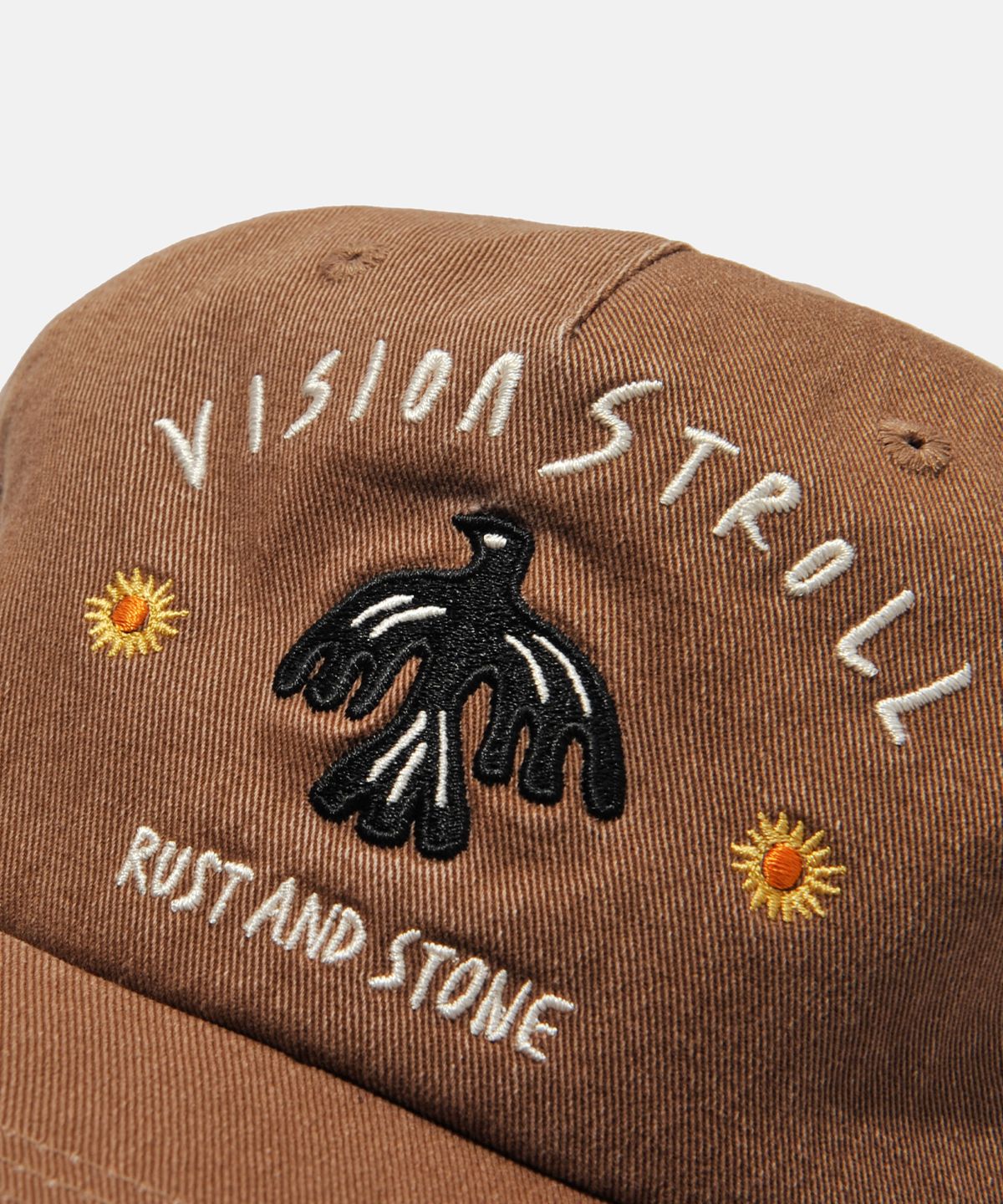 러스트앤스톤(RUSTANDSTONE) Rustandstone X visionstroll Bird Logo Cap Brown