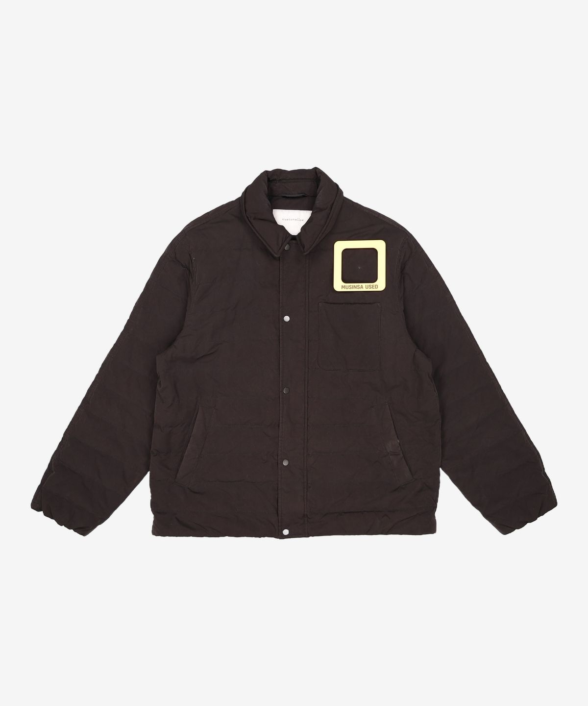 커스텀멜로우(CUSTOMELLOW) quilting shirt style down jumper_CWUAW21773GRD 100
