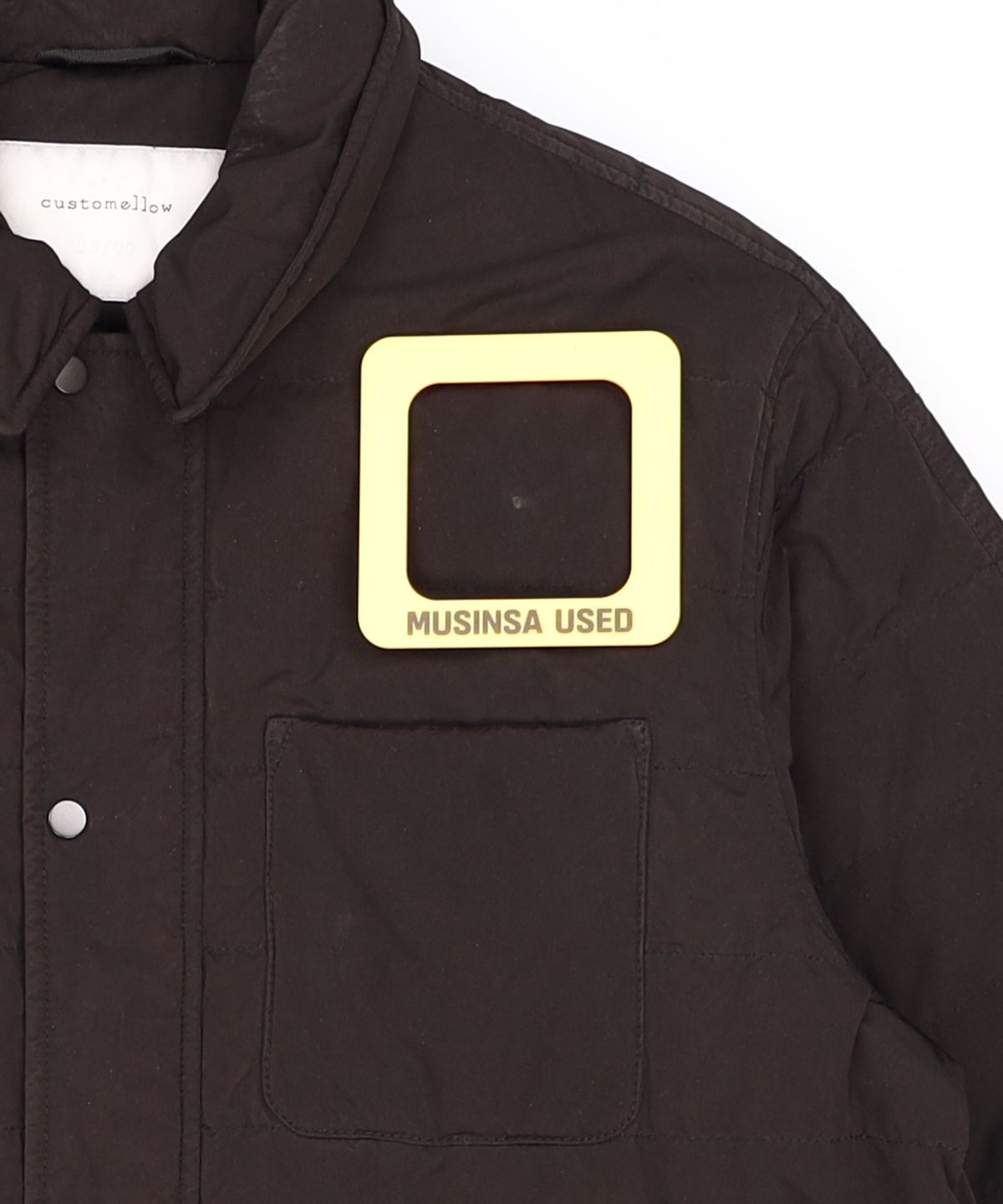 커스텀멜로우(CUSTOMELLOW) quilting shirt style down jumper_CWUAW21773GRD 100