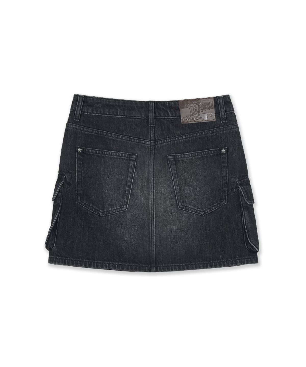 엠엘비(MLB) 여성 베이직 스몰로고 스터드 데님스커트 SF (Black)