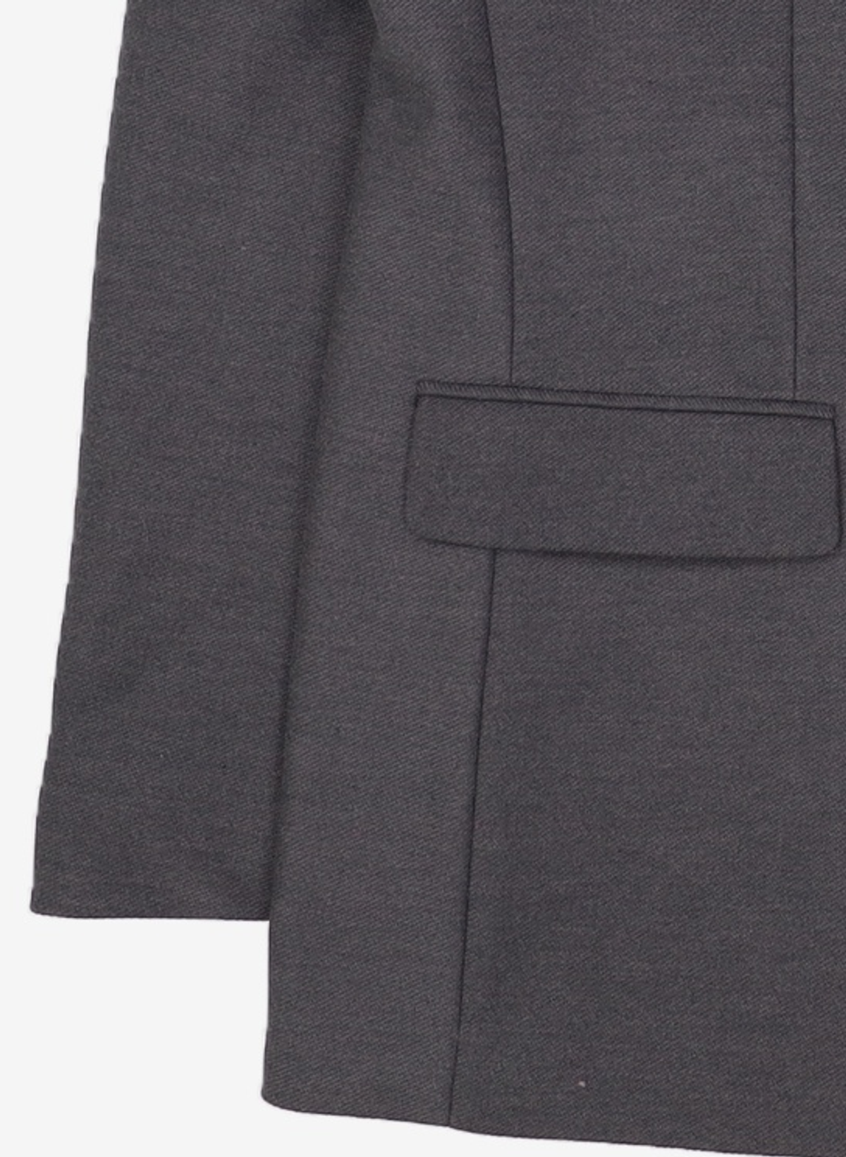 넌블랭크(NONBLANK) 세미 오버 핏 저지 블레이저_DARK GREY XL
