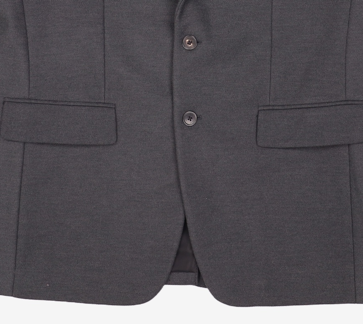넌블랭크(NONBLANK) 세미 오버 핏 저지 블레이저_DARK GREY XL