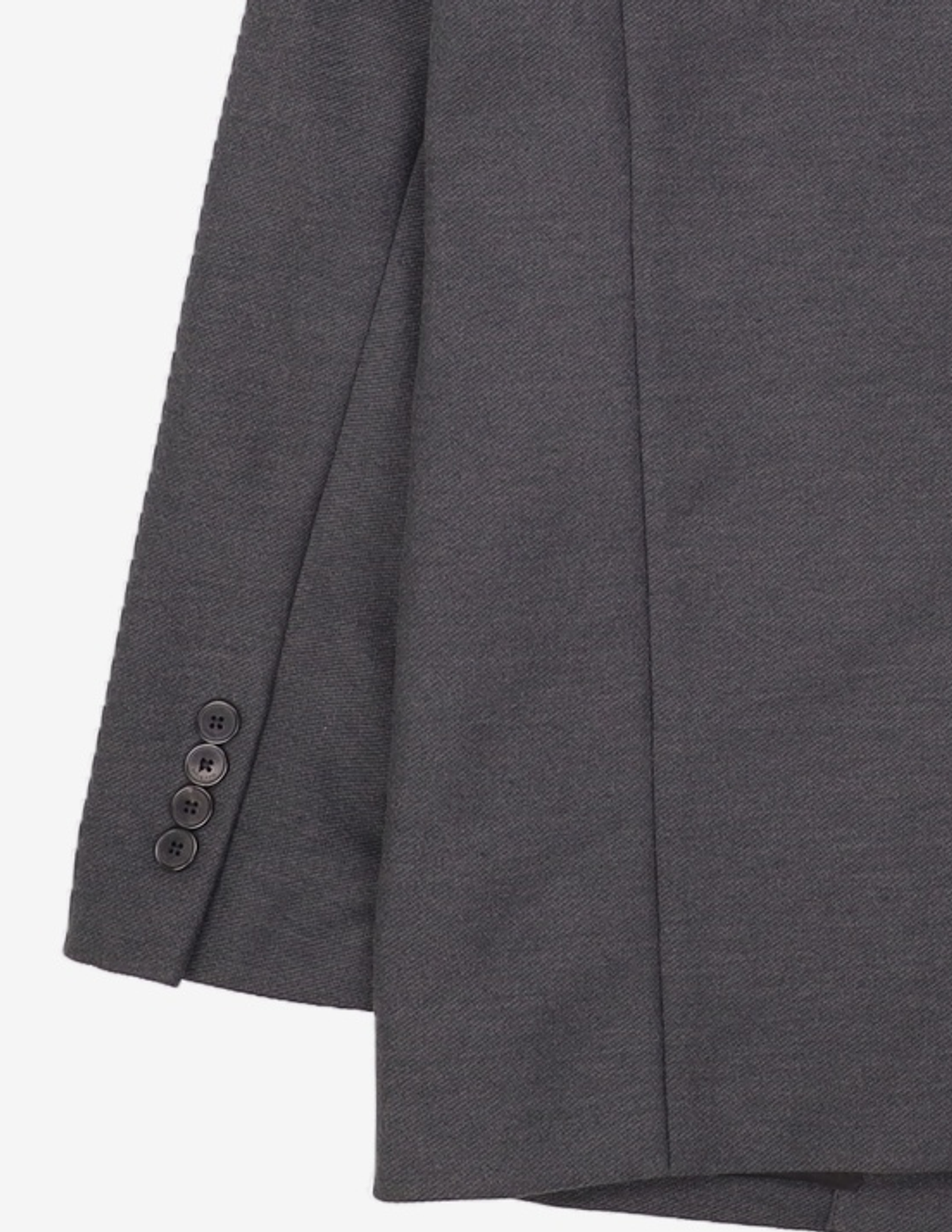 넌블랭크(NONBLANK) 세미 오버 핏 저지 블레이저_DARK GREY XL