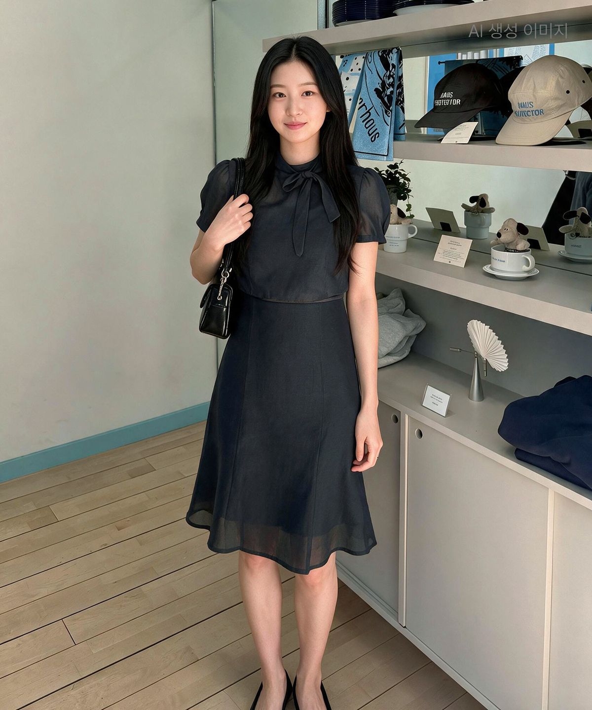 로엠(ROEM) 시스루 레이어드 A라인 원피스 RMOWG38ST1