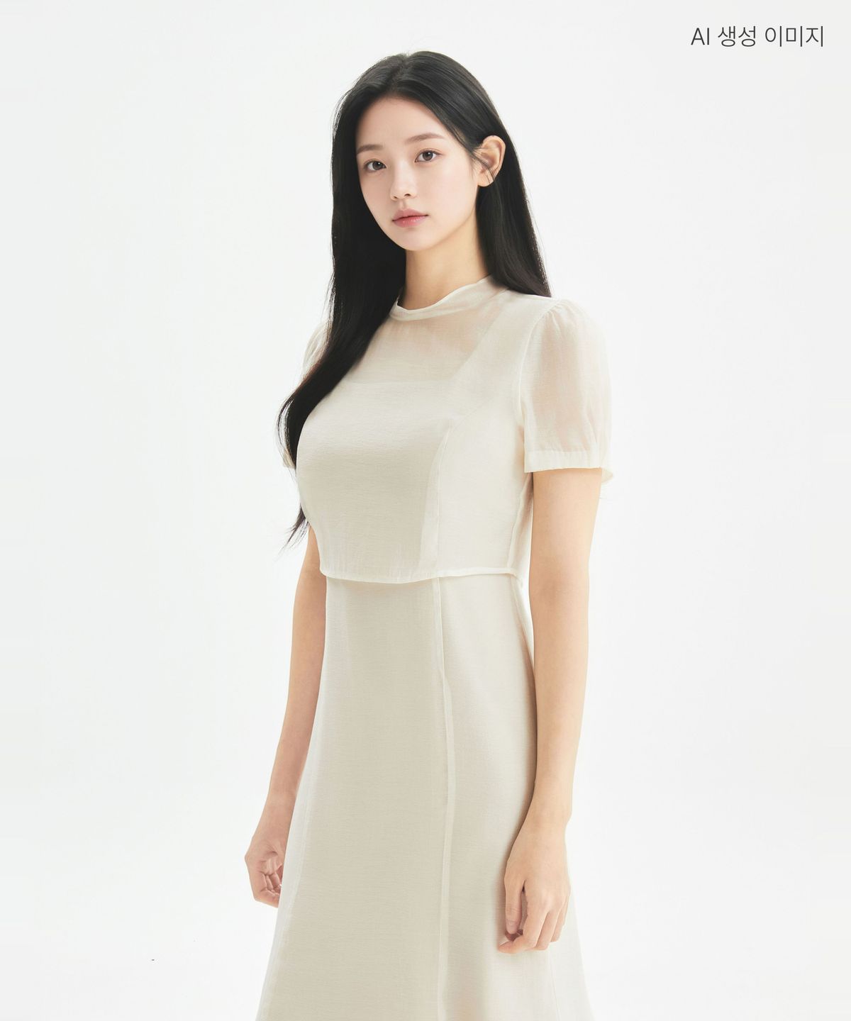로엠(ROEM) 시스루 레이어드 A라인 원피스 RMOWG38ST1