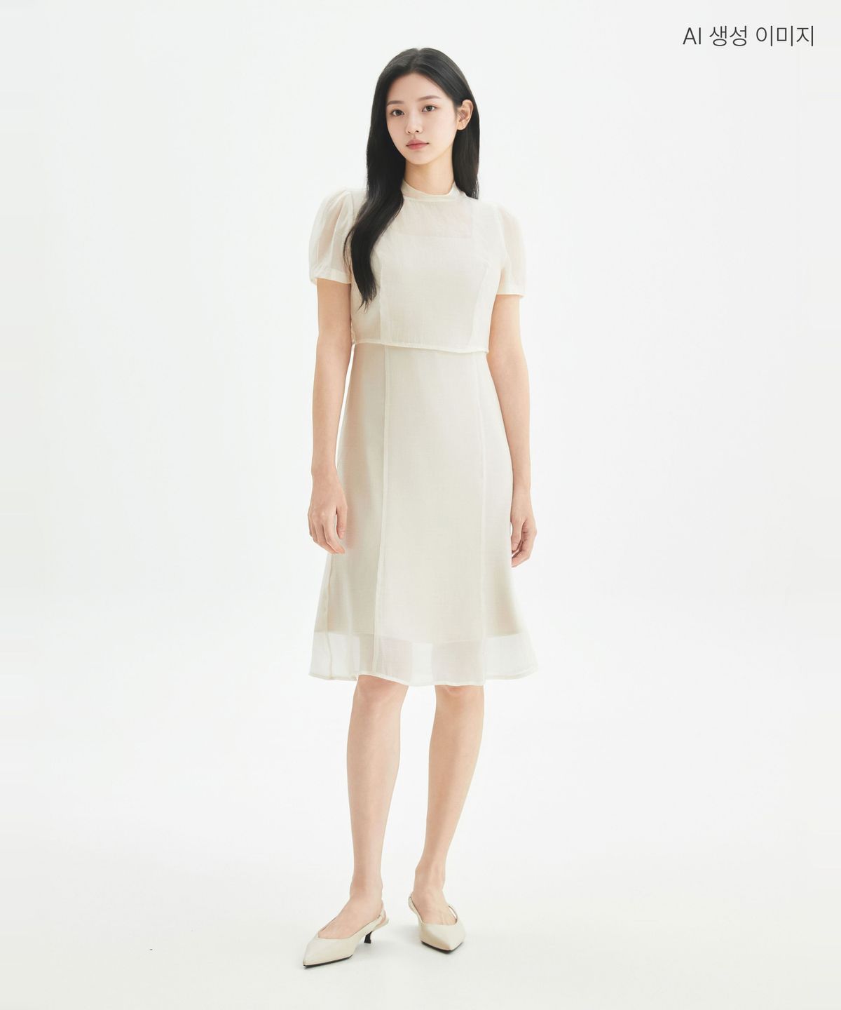 로엠(ROEM) 시스루 레이어드 A라인 원피스 RMOWG38ST1