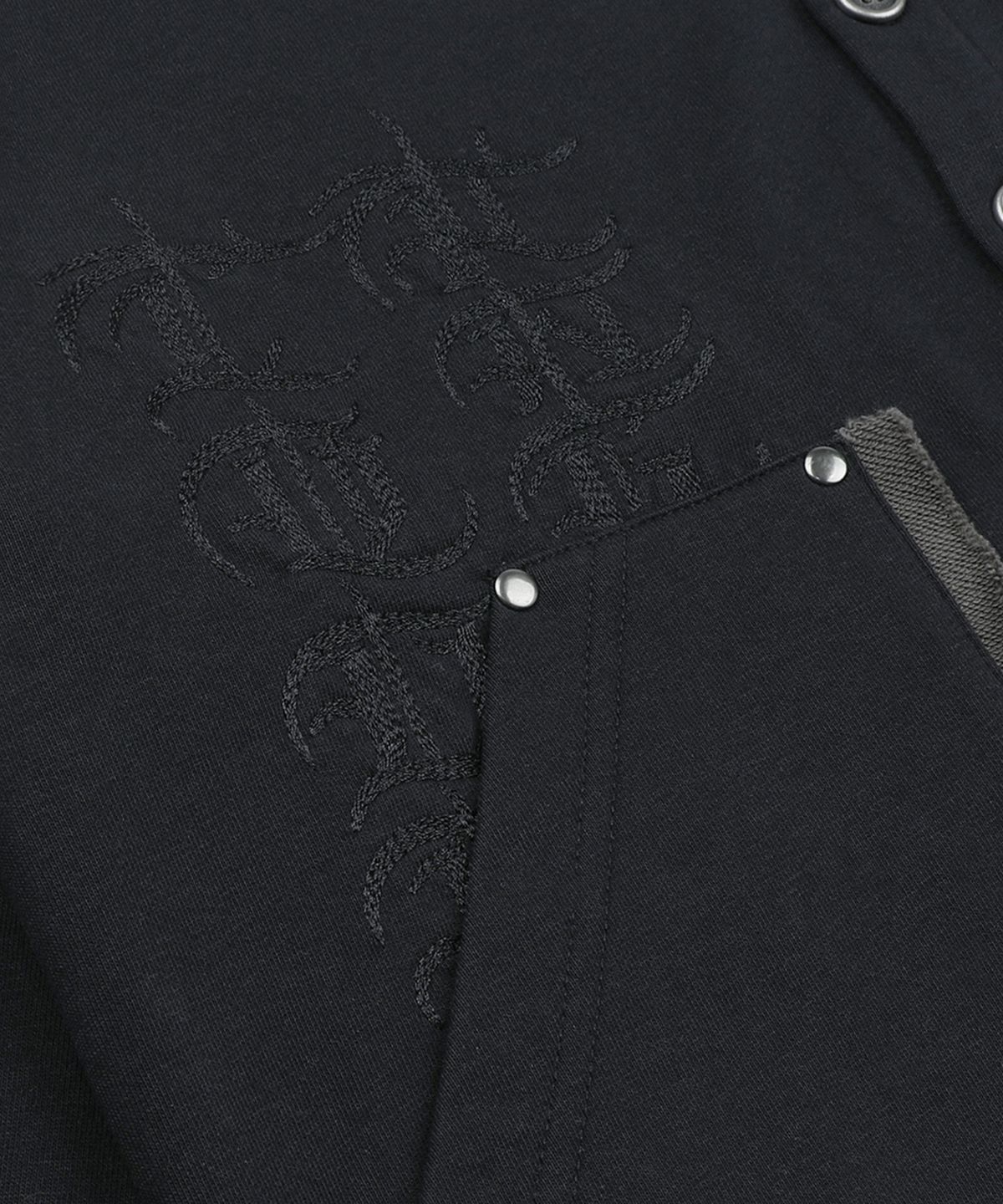 글랙(GLACK) GT191 엔젤코드 스웻 가디건 스타일 롱슬리브 (BLACK)