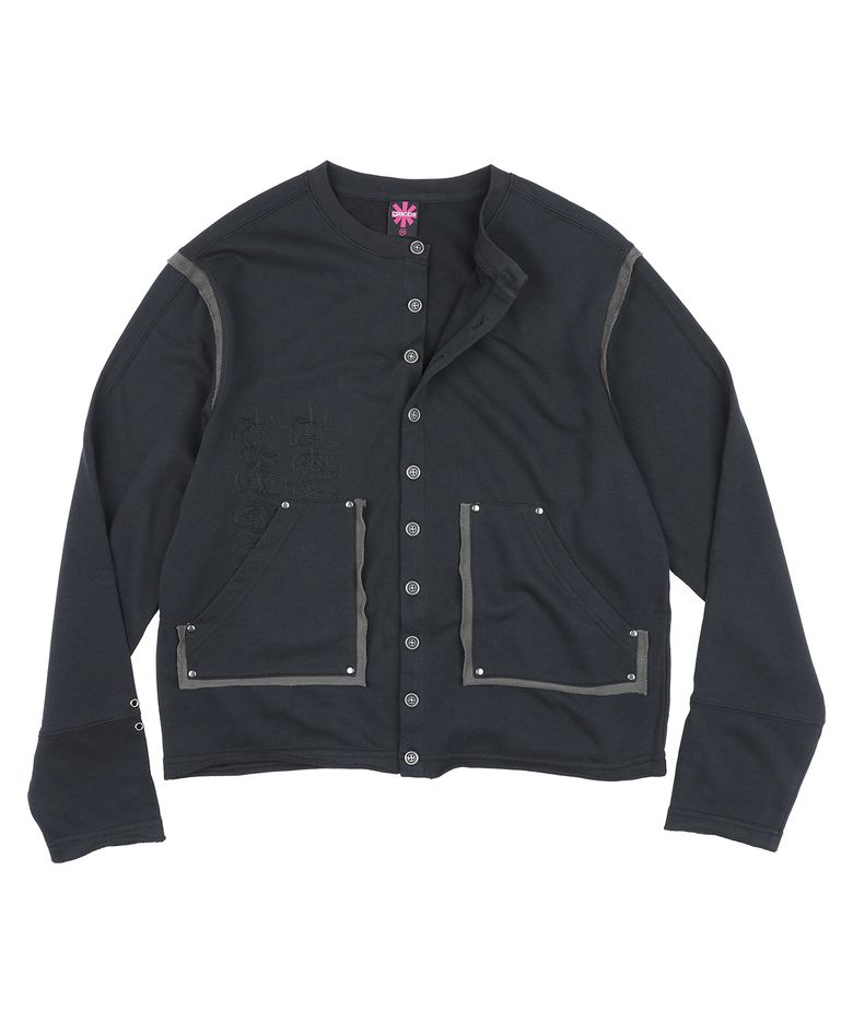 GT191 엔젤코드 스웻 가디건 스타일 롱슬리브 (BLACK)