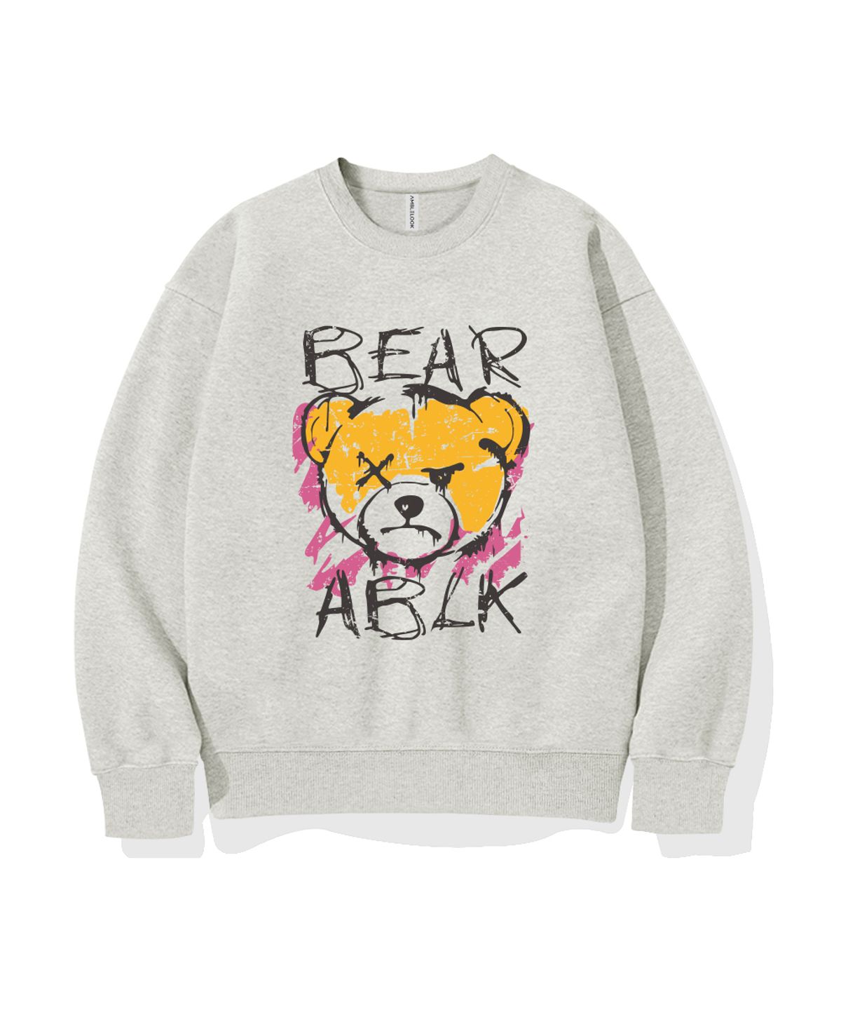 엠블룩(AMBLELOOK) 레귤러 스웨트셔츠 BEAR ABLK (3color)